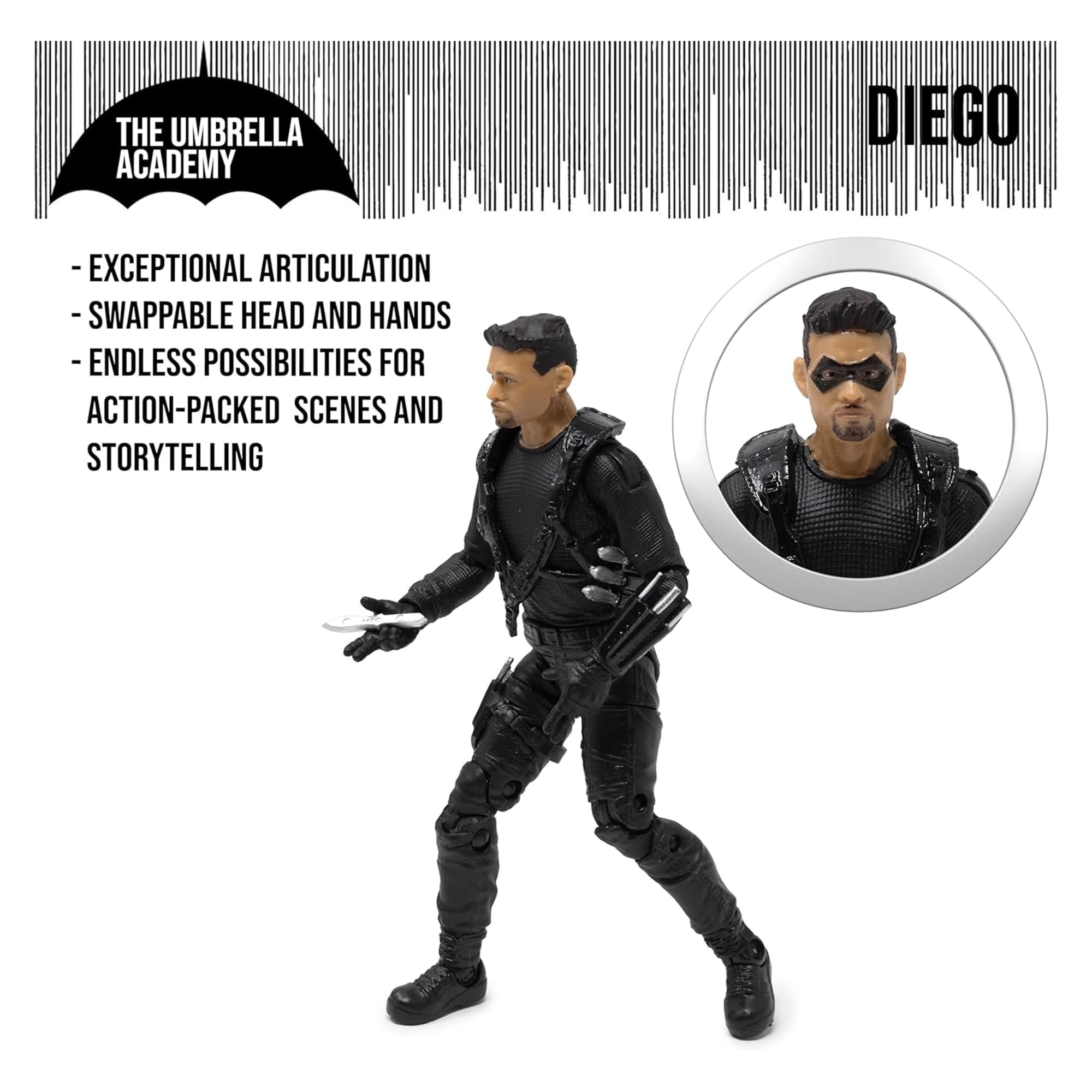 Umbrella Academy 1:18 Scale Action Figure | Diego
