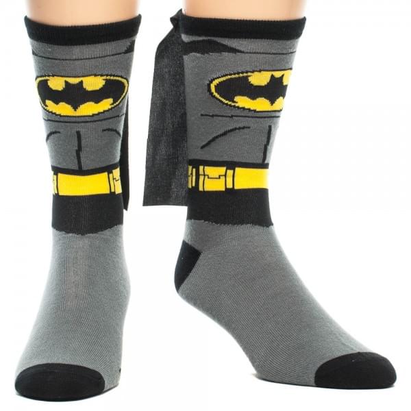 Batman Costume Crew Socks With Cape