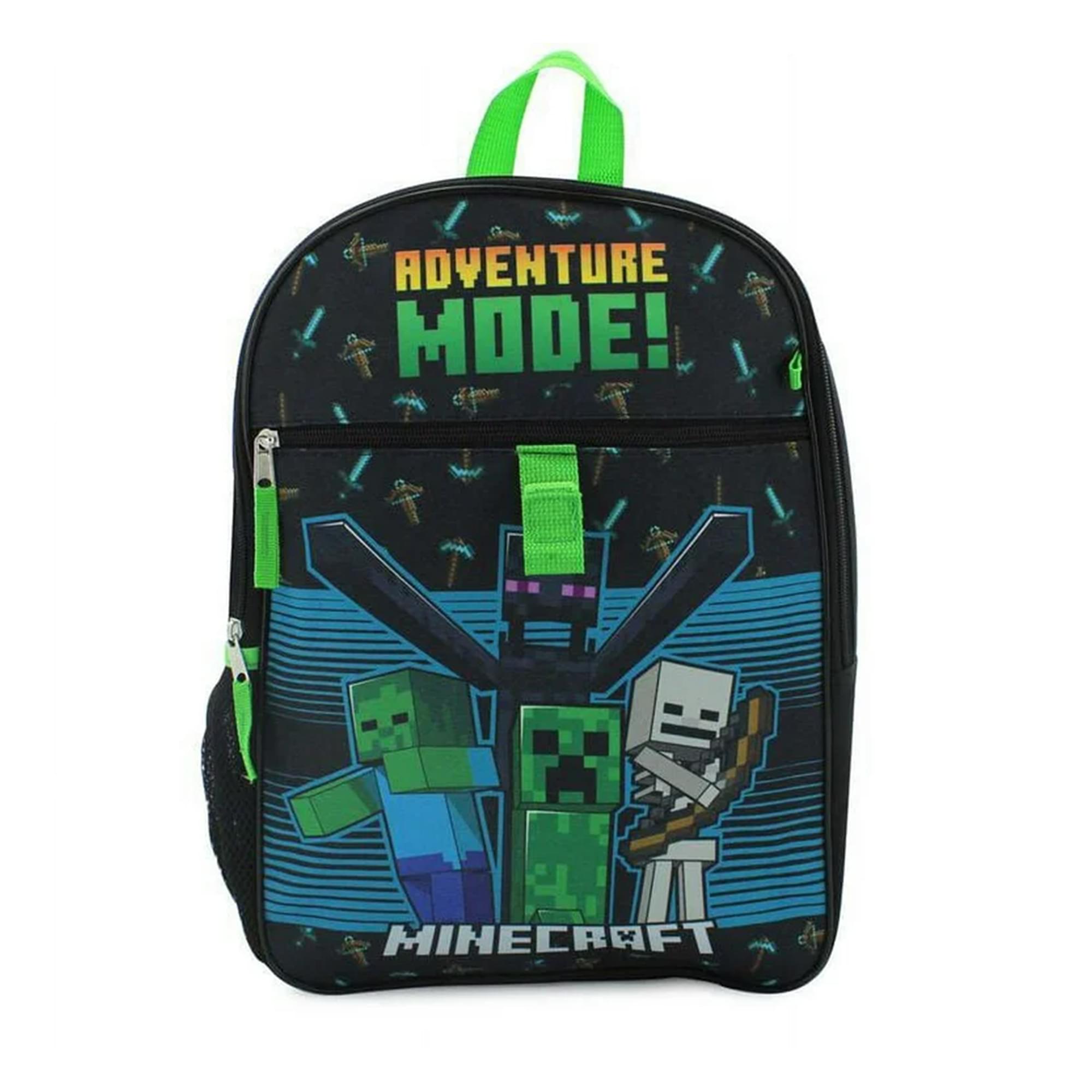 Minecraft Adevnture Mode 5 Piece 16 Inch Backpack Set