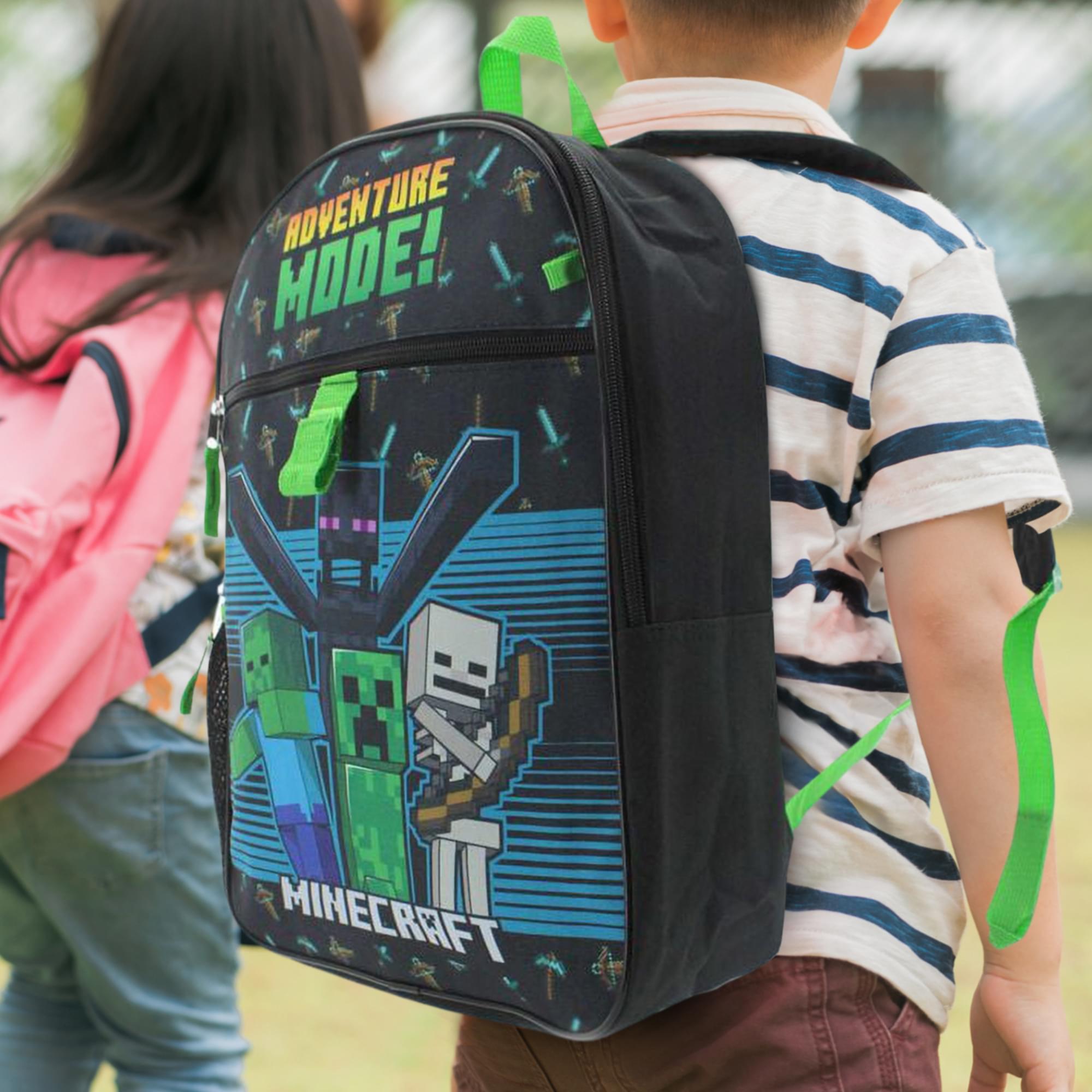 Minecraft Adevnture Mode 5 Piece 16 Inch Backpack Set