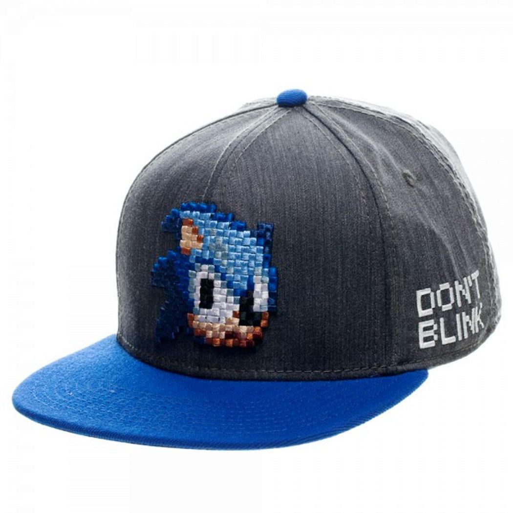 Sonic Sega Pixel Face Snapback Hat