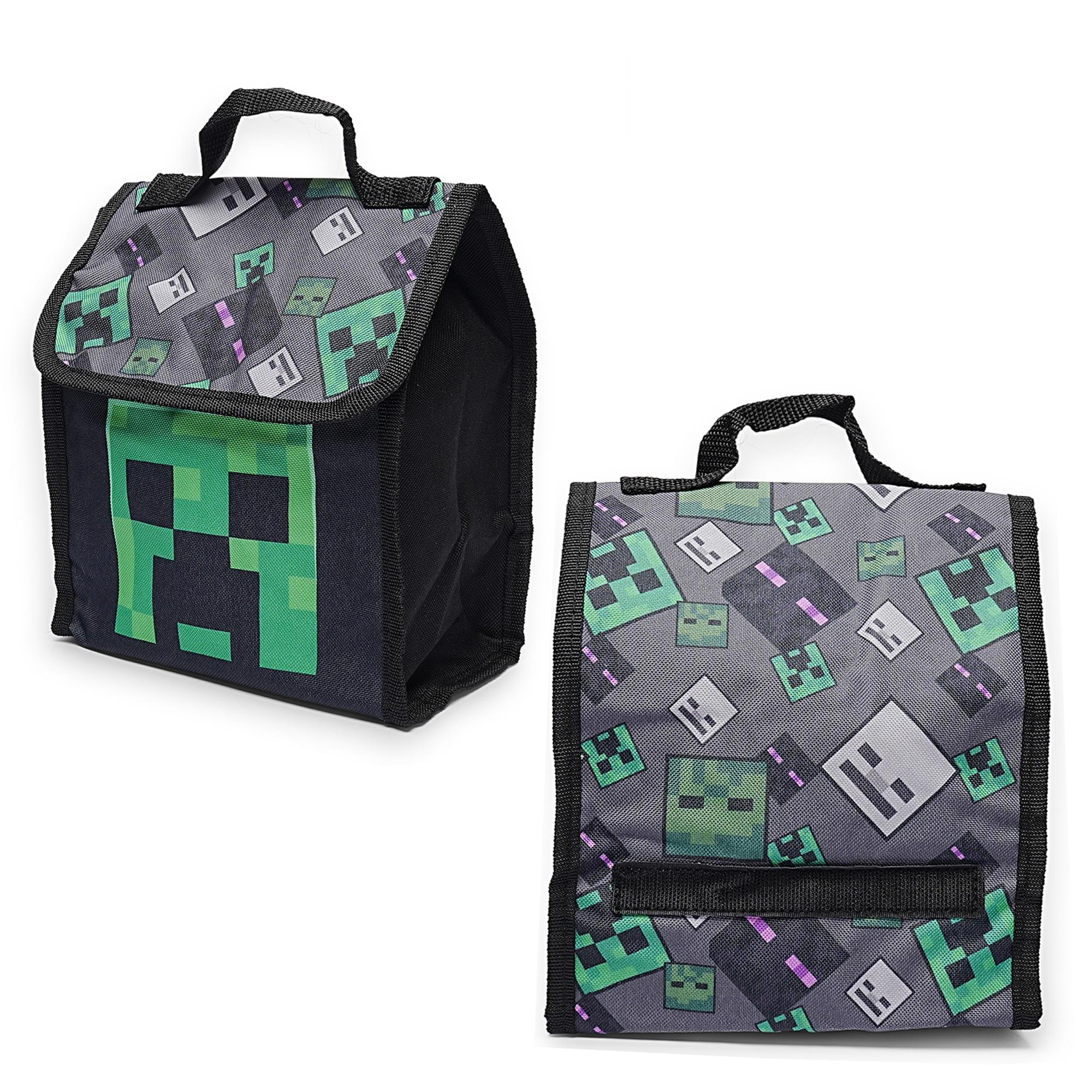 Minecraft Creeper 5 Piece 16 Inch Backpack Set