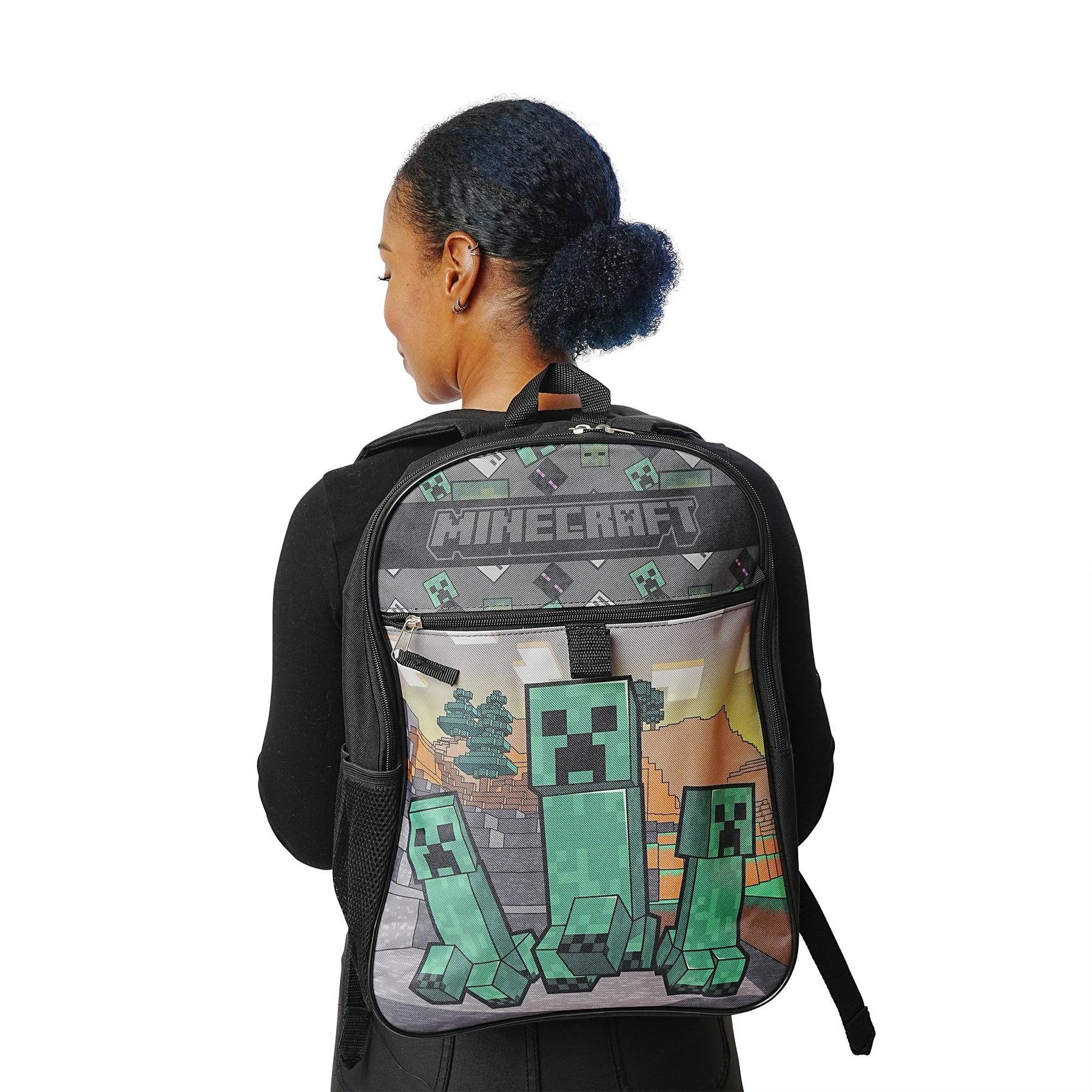 Minecraft Creeper 5 Piece 16 Inch Backpack Set