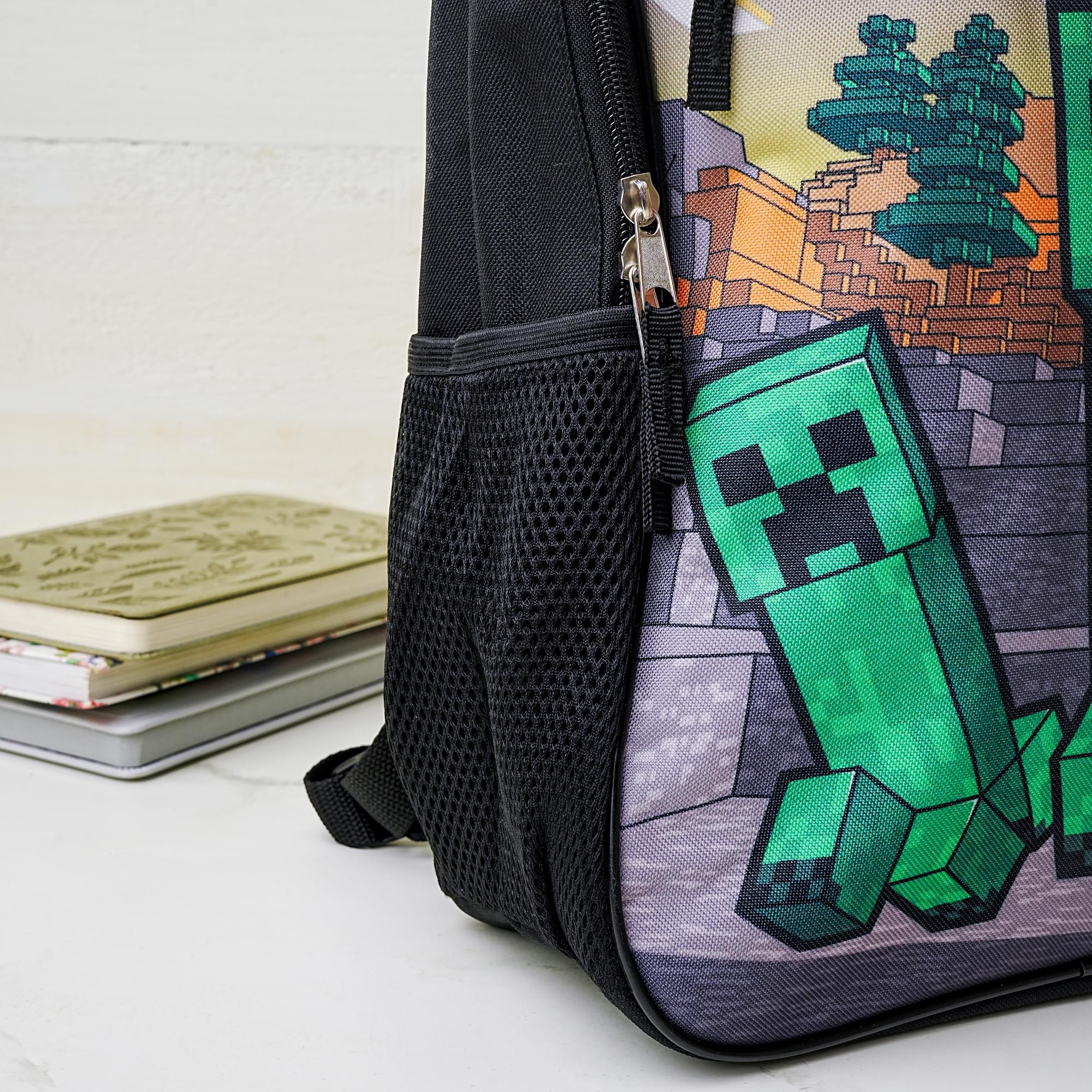 Minecraft Creeper 5 Piece 16 Inch Backpack Set