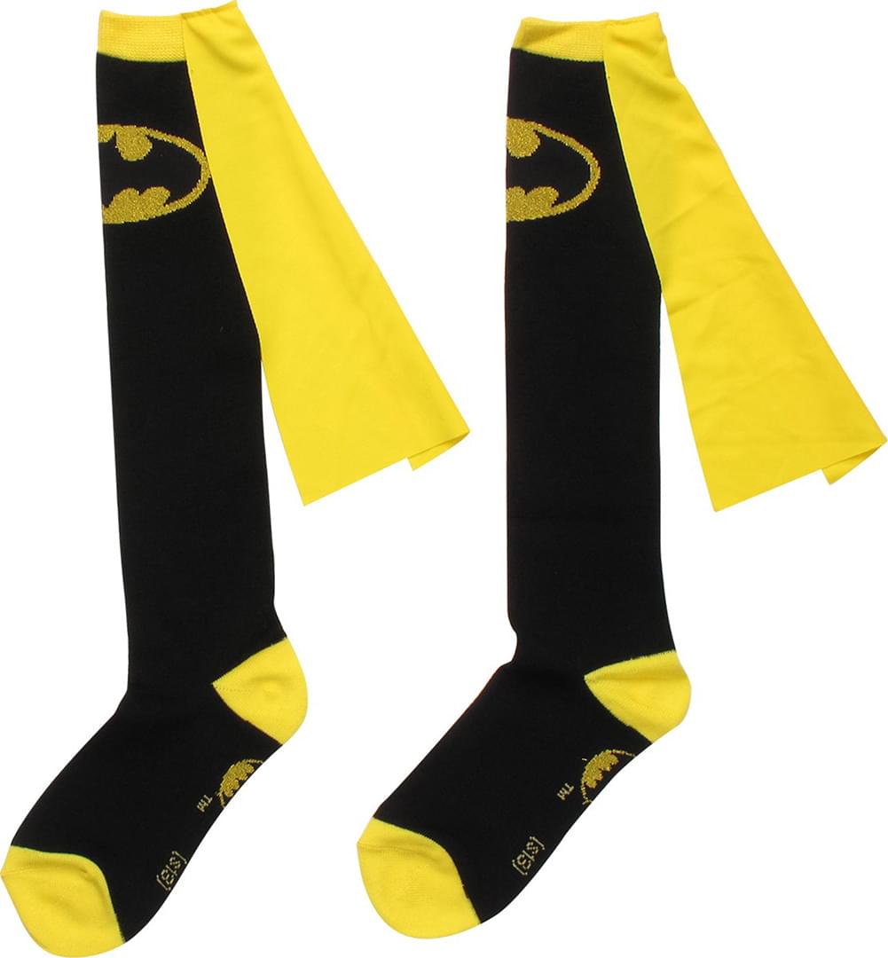 DC Comics Batman Black Knee High Cape Socks