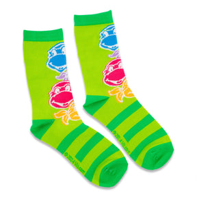 Teenage Mutant Ninja Turtles Striped Junior Crew Socks