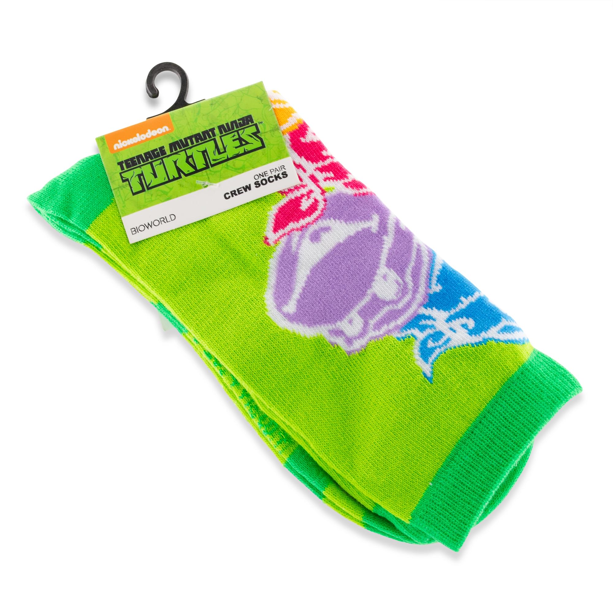 Teenage Mutant Ninja Turtles Striped Junior Crew Socks