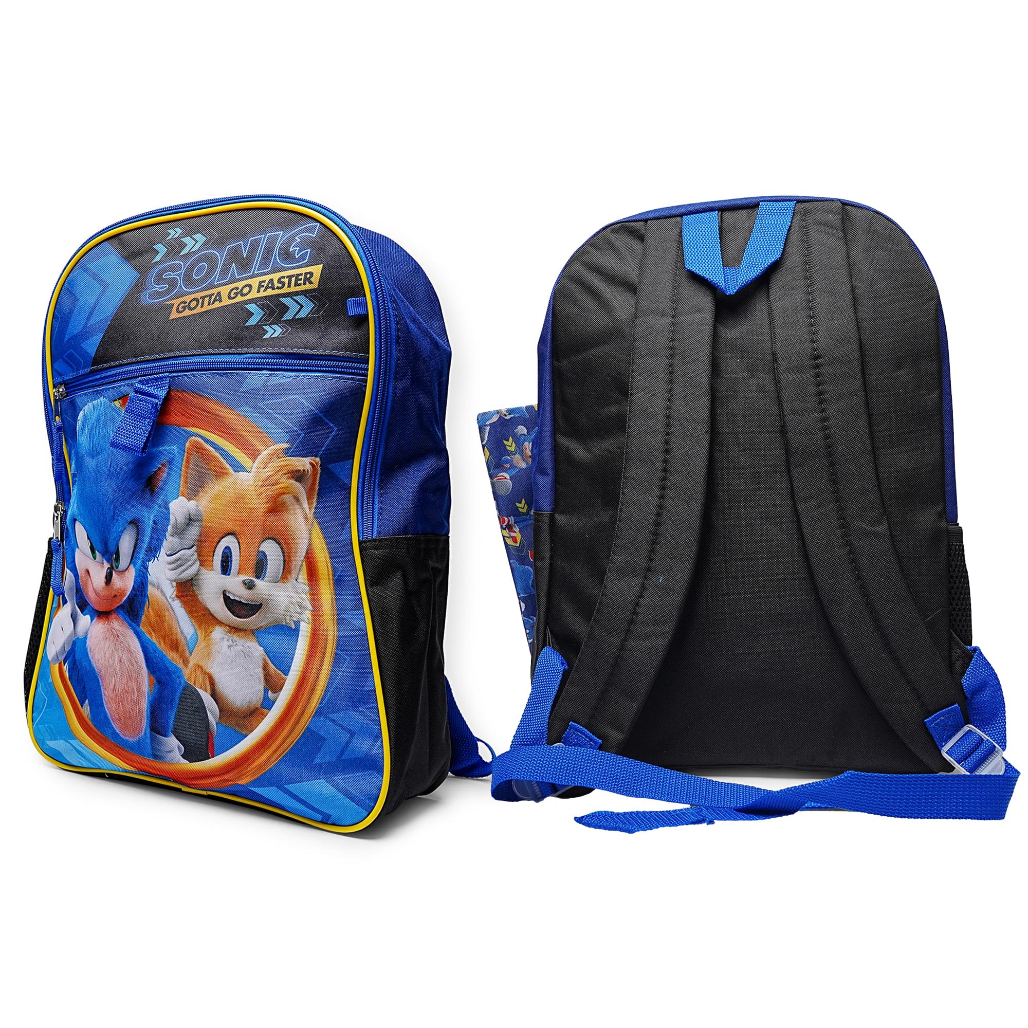 Sonic The Hedgehog and Friends 5 Piece 16 Inch Backpack Set