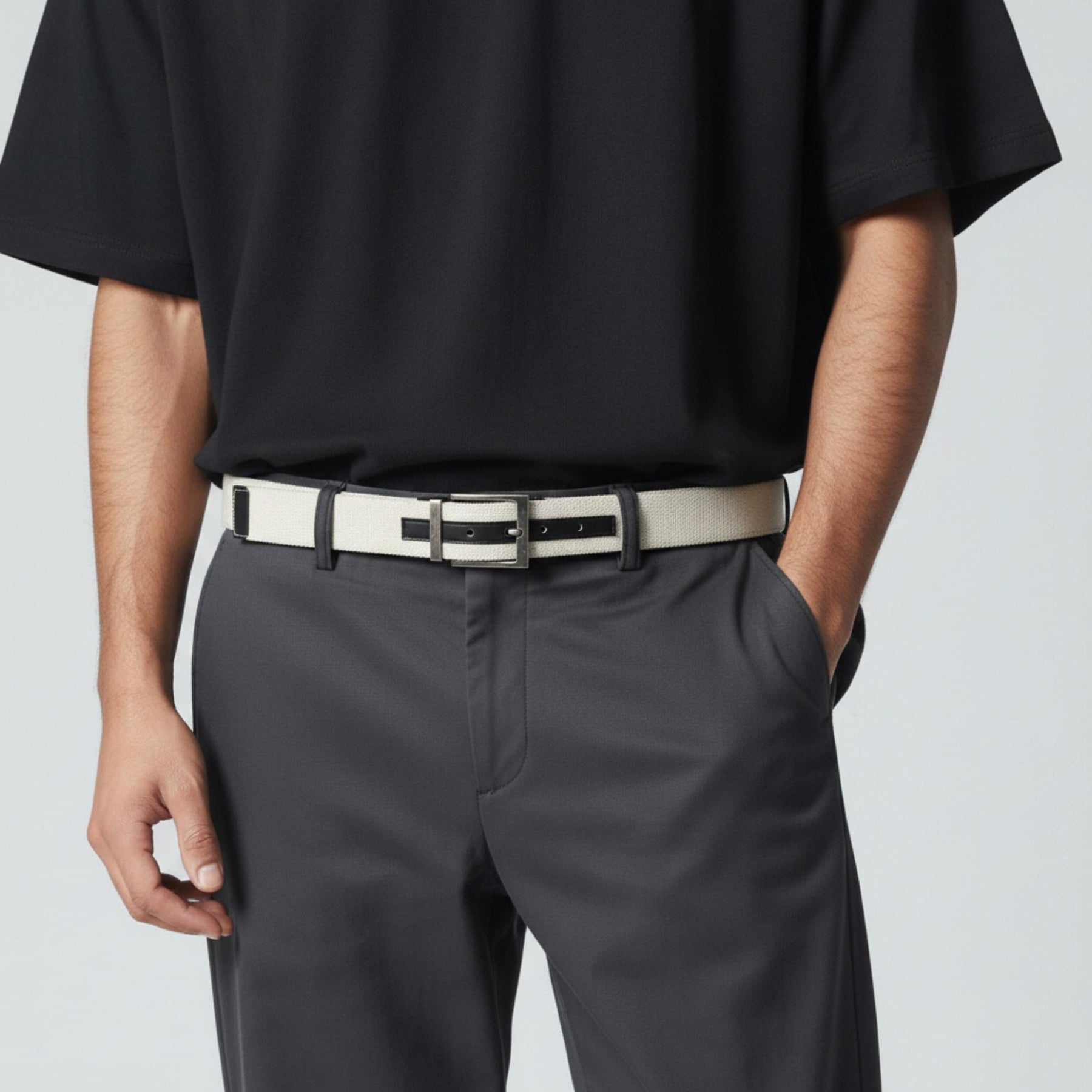 Black & Tan Reversible Canvas Men's Belt