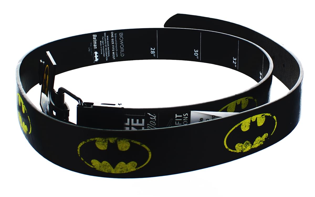 Batman Distressed Logo Print Belt