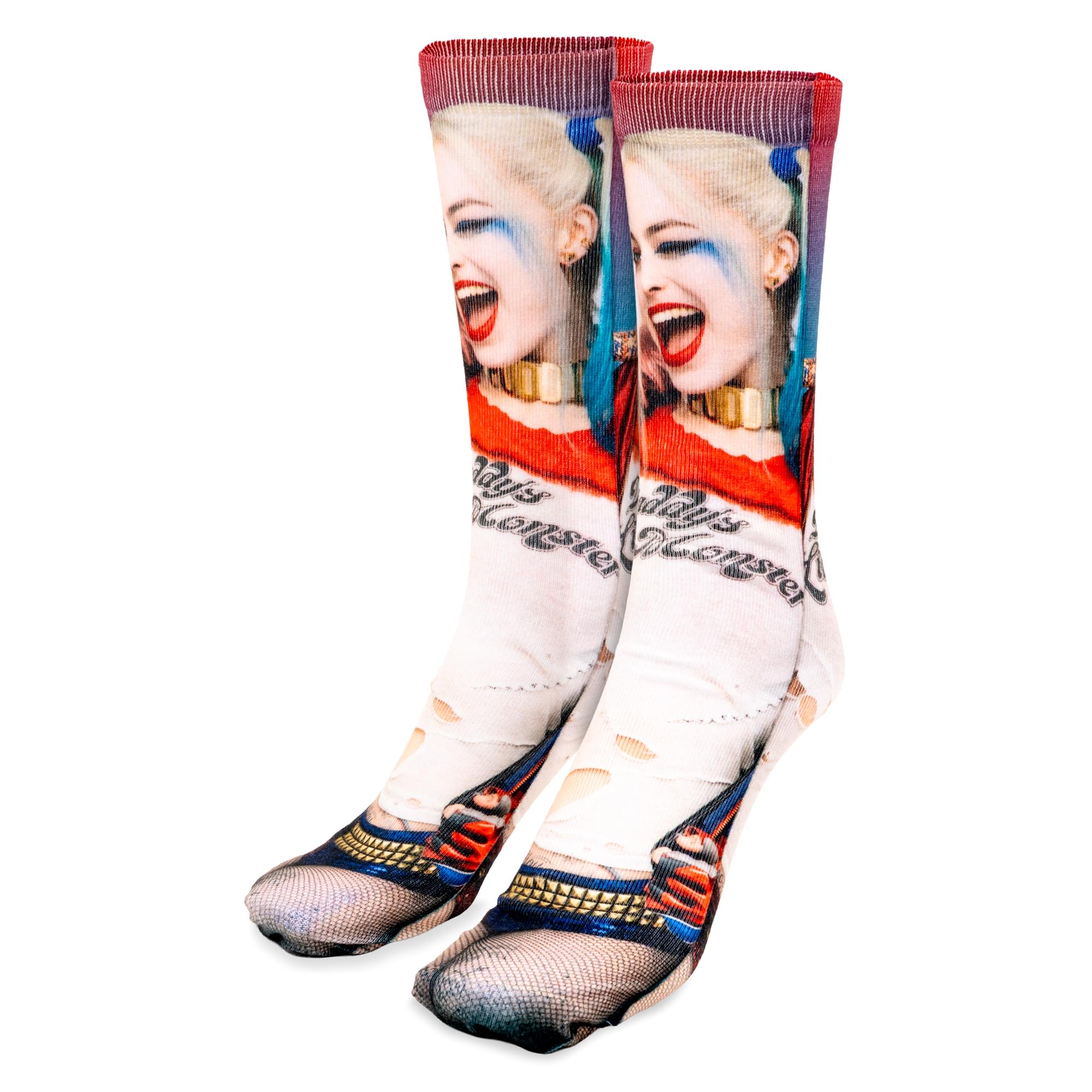 DC Comics Suicide Squad Harley Quinn Sublimated Crew Socks
