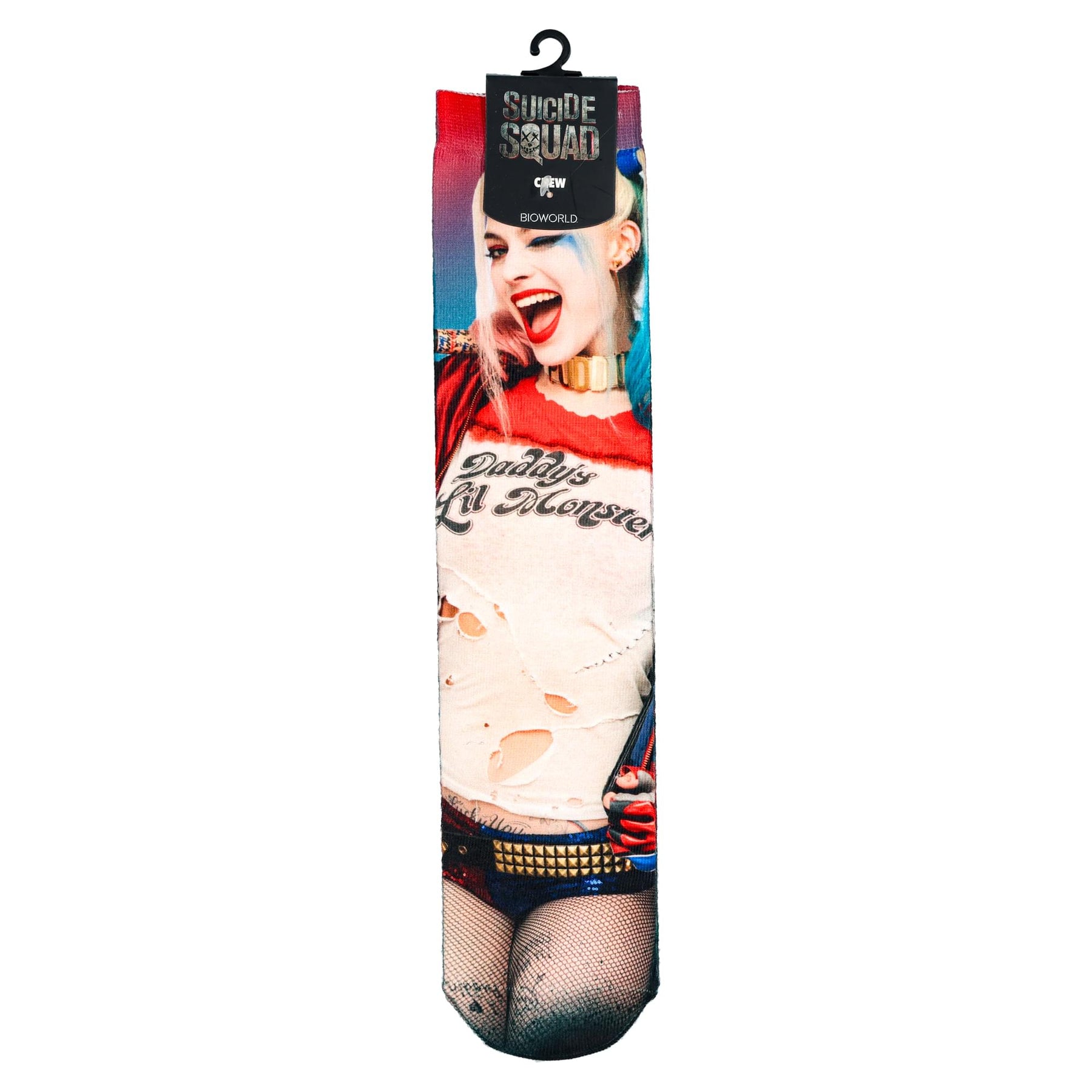 DC Comics Suicide Squad Harley Quinn Sublimated Crew Socks