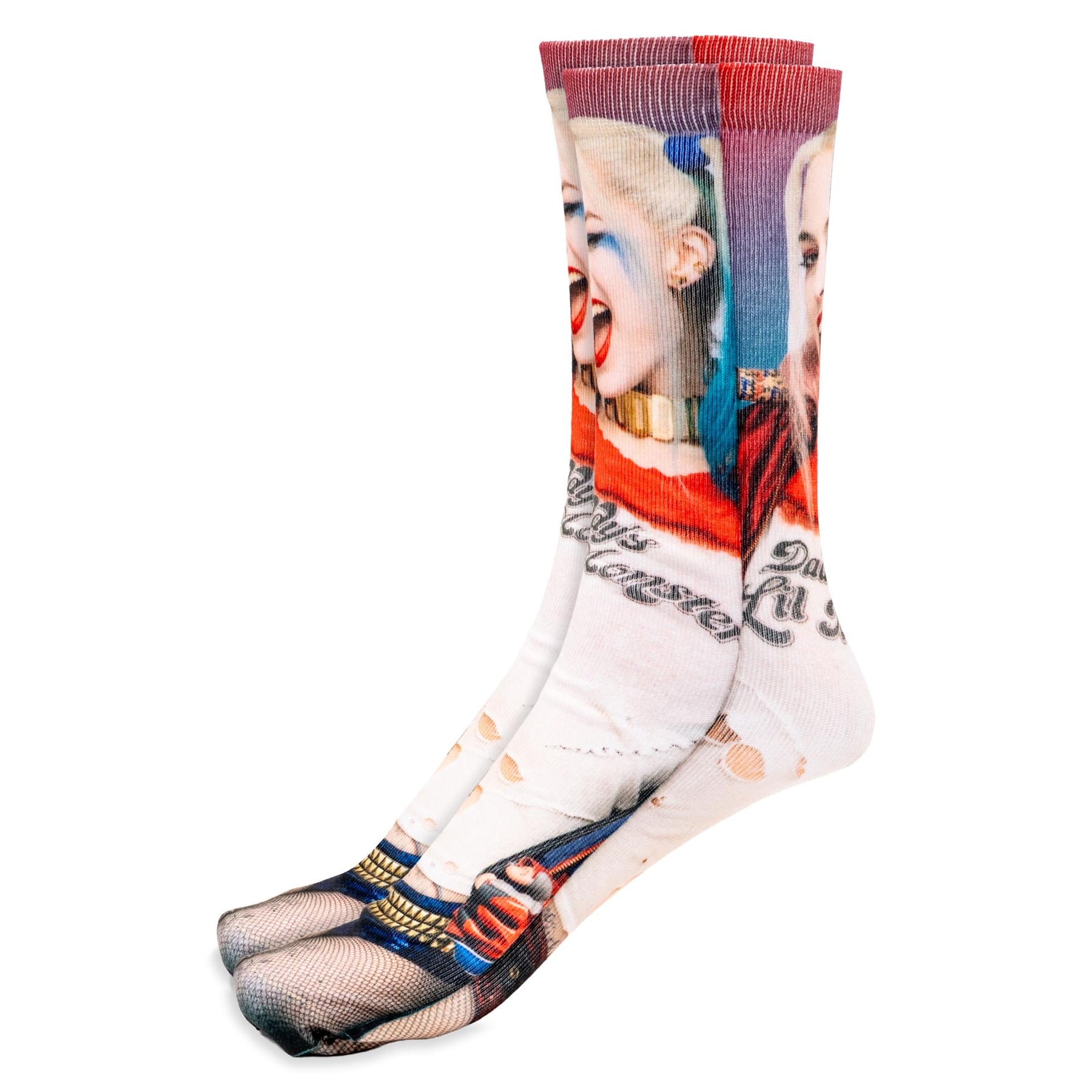 DC Comics Suicide Squad Harley Quinn Sublimated Crew Socks