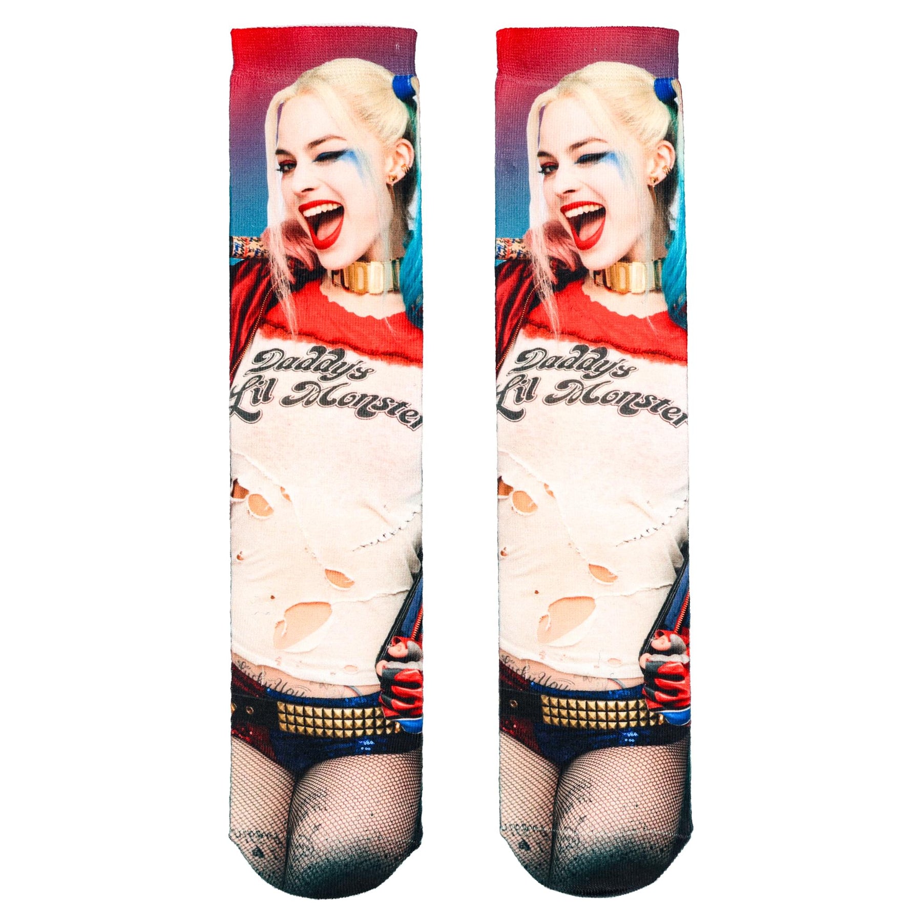 DC Comics Suicide Squad Harley Quinn Sublimated Crew Socks