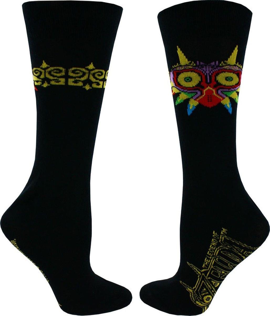Legend of Zelda Majora's Mask Men's Black Crew Socks