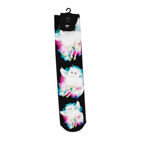 Unicorn Cat Photo Print Crew Socks