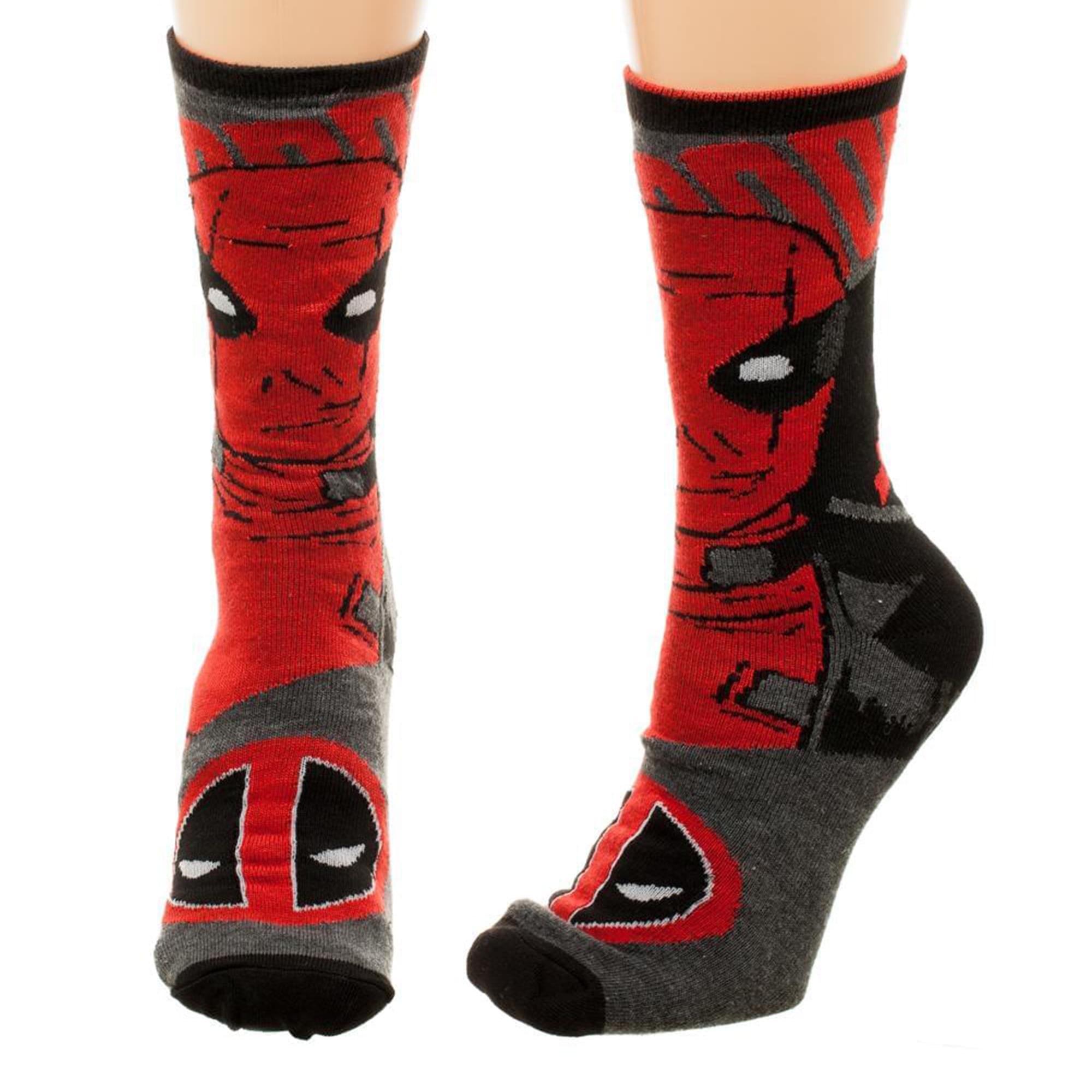 Marvel Deadpool Reversible Men's Crew Socks