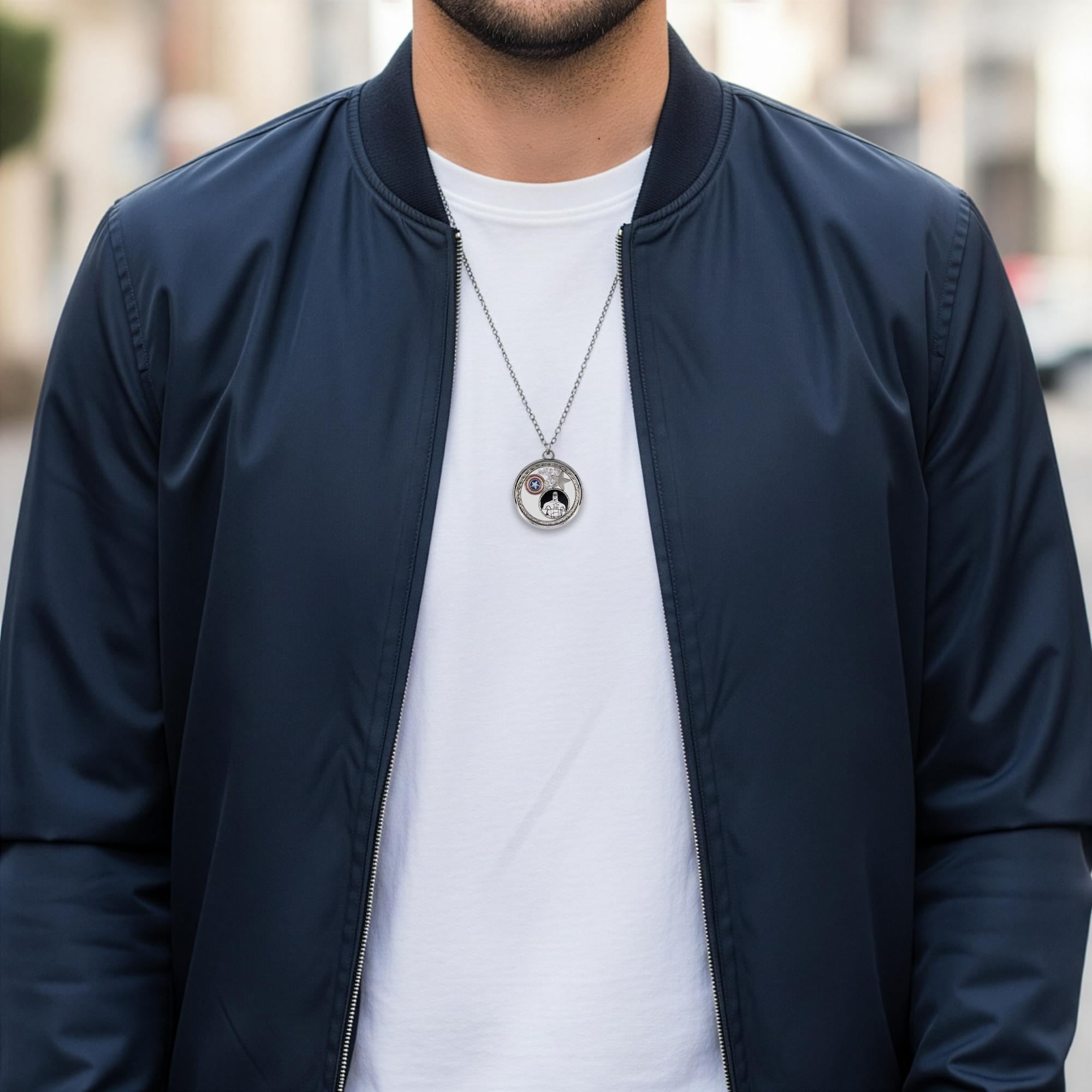 Captain America Charm Shaker Necklace
