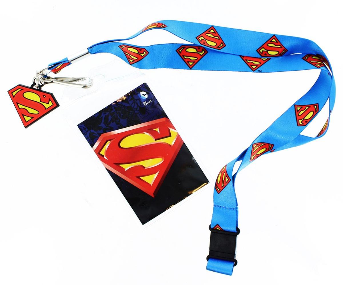 Superman Lanyard with Logo Charm