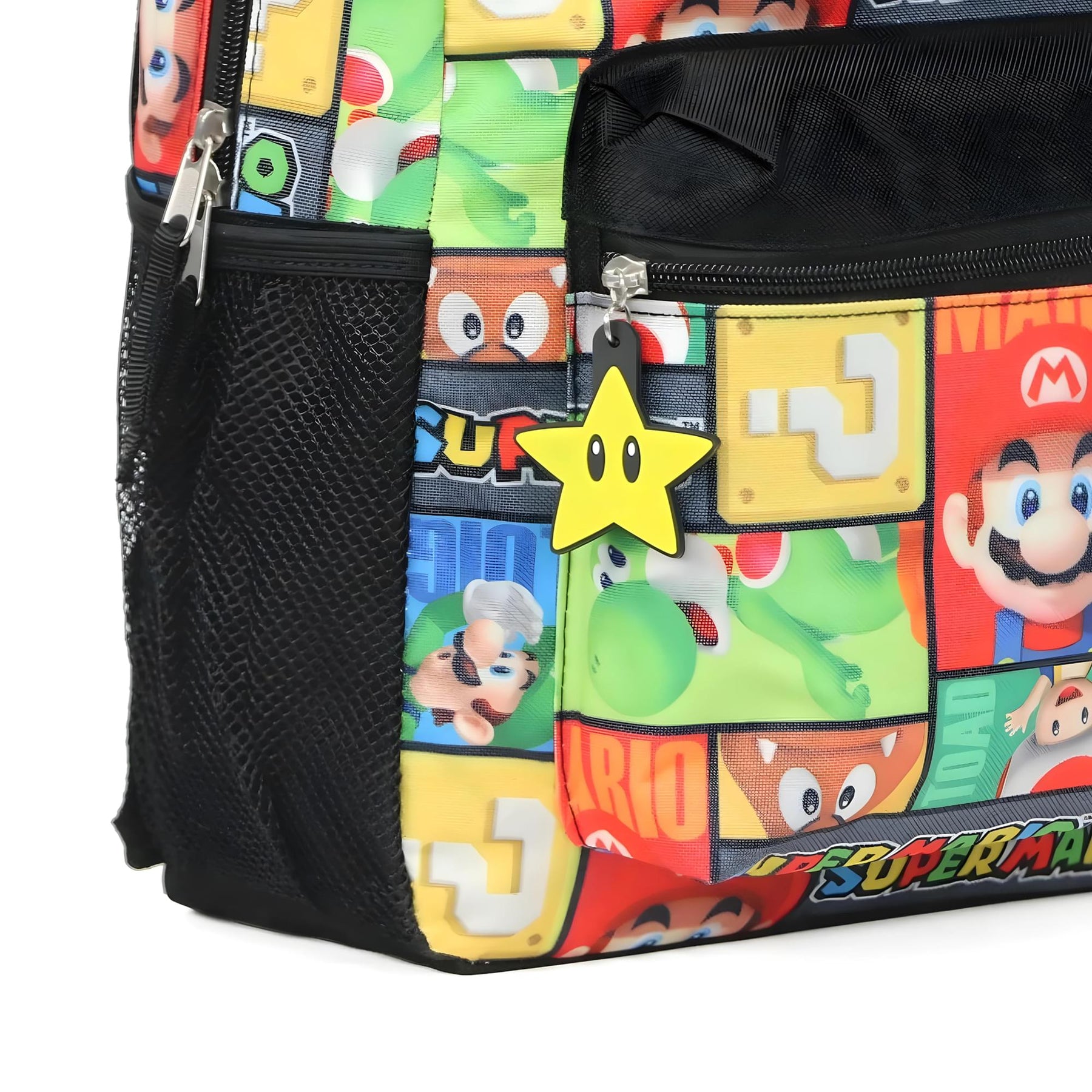 Super Mario Square Block Print 16 Inch Backpack
