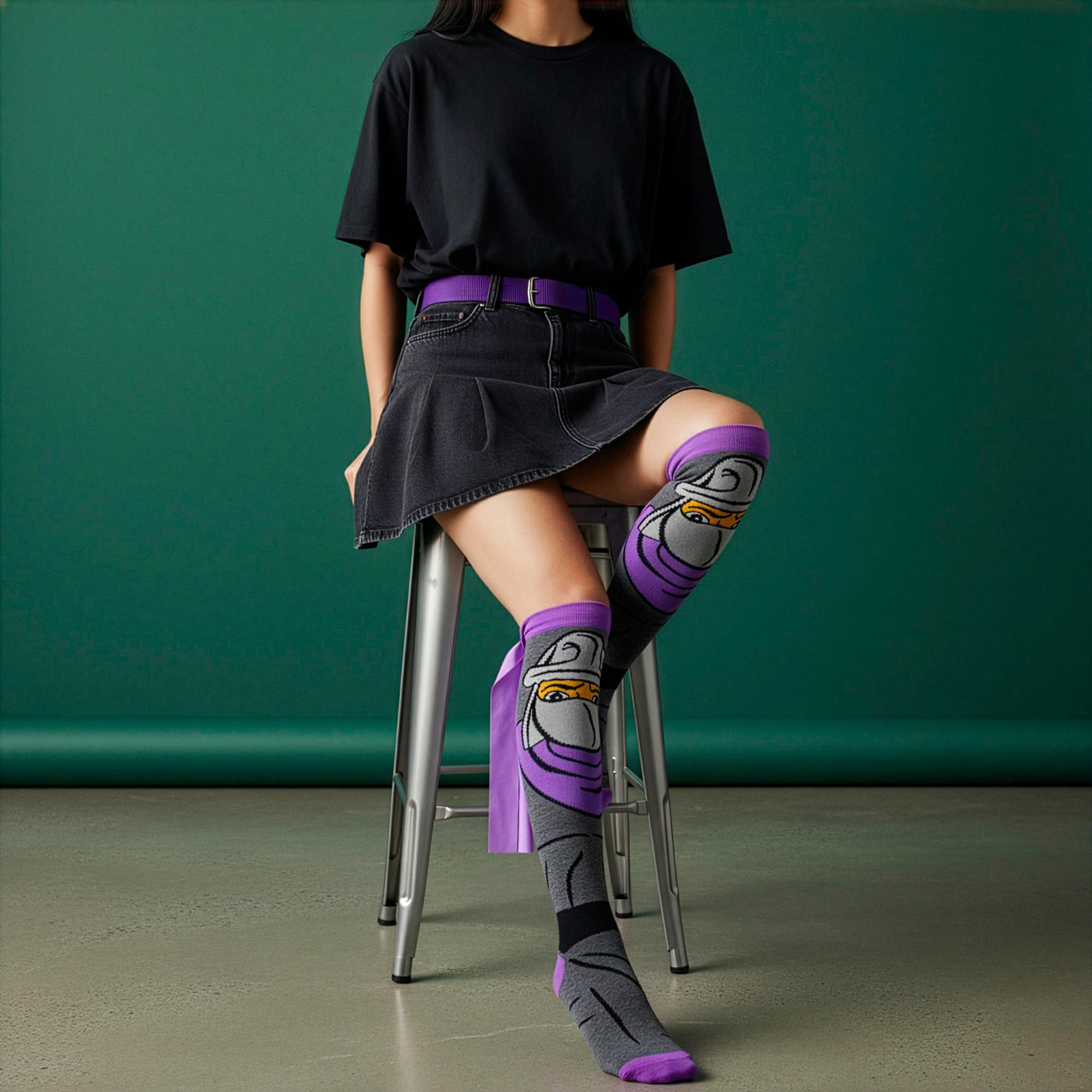 Teenage Mutant Ninja Turtles Shredder Caped Women's Knee High Socks