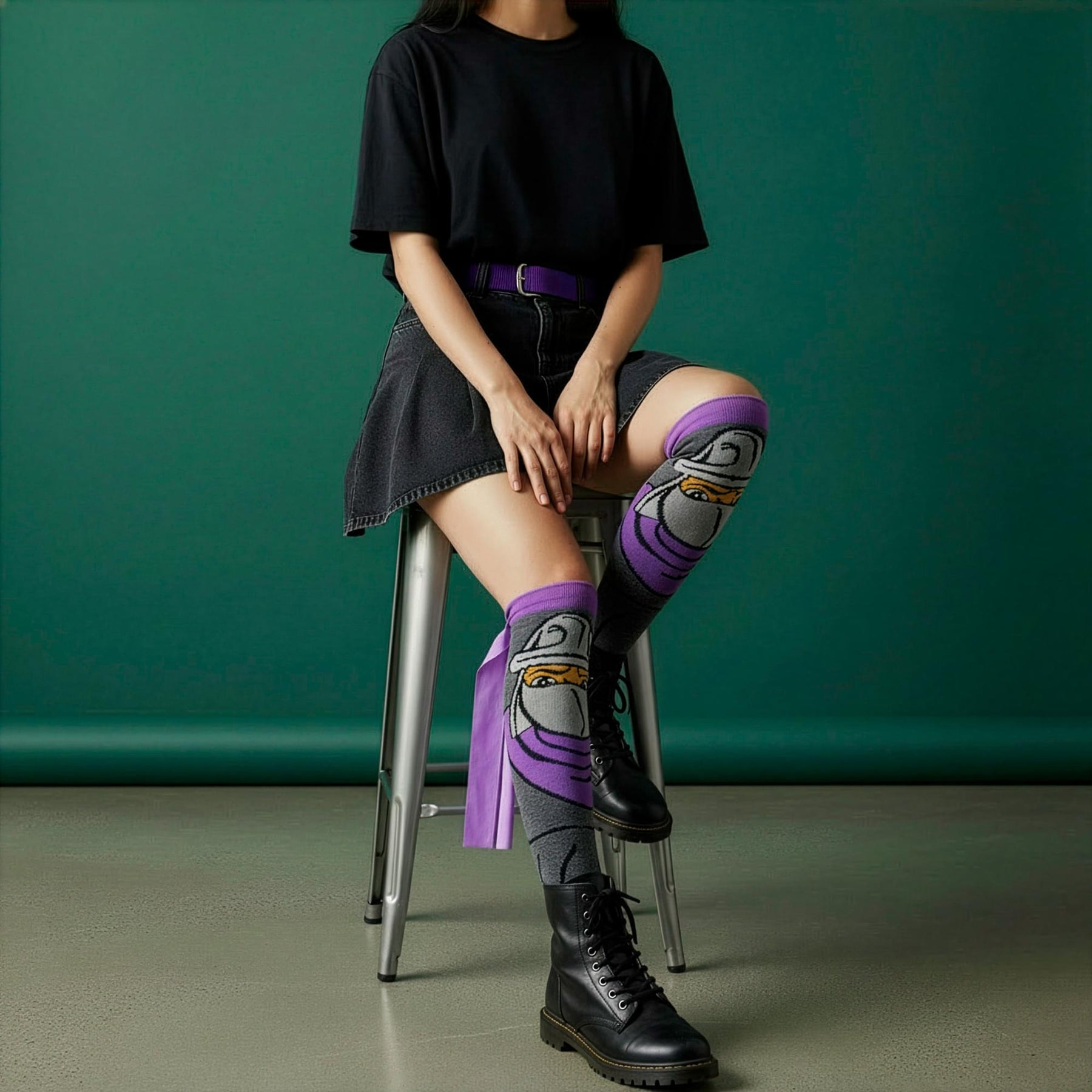 Teenage Mutant Ninja Turtles Shredder Caped Women's Knee High Socks