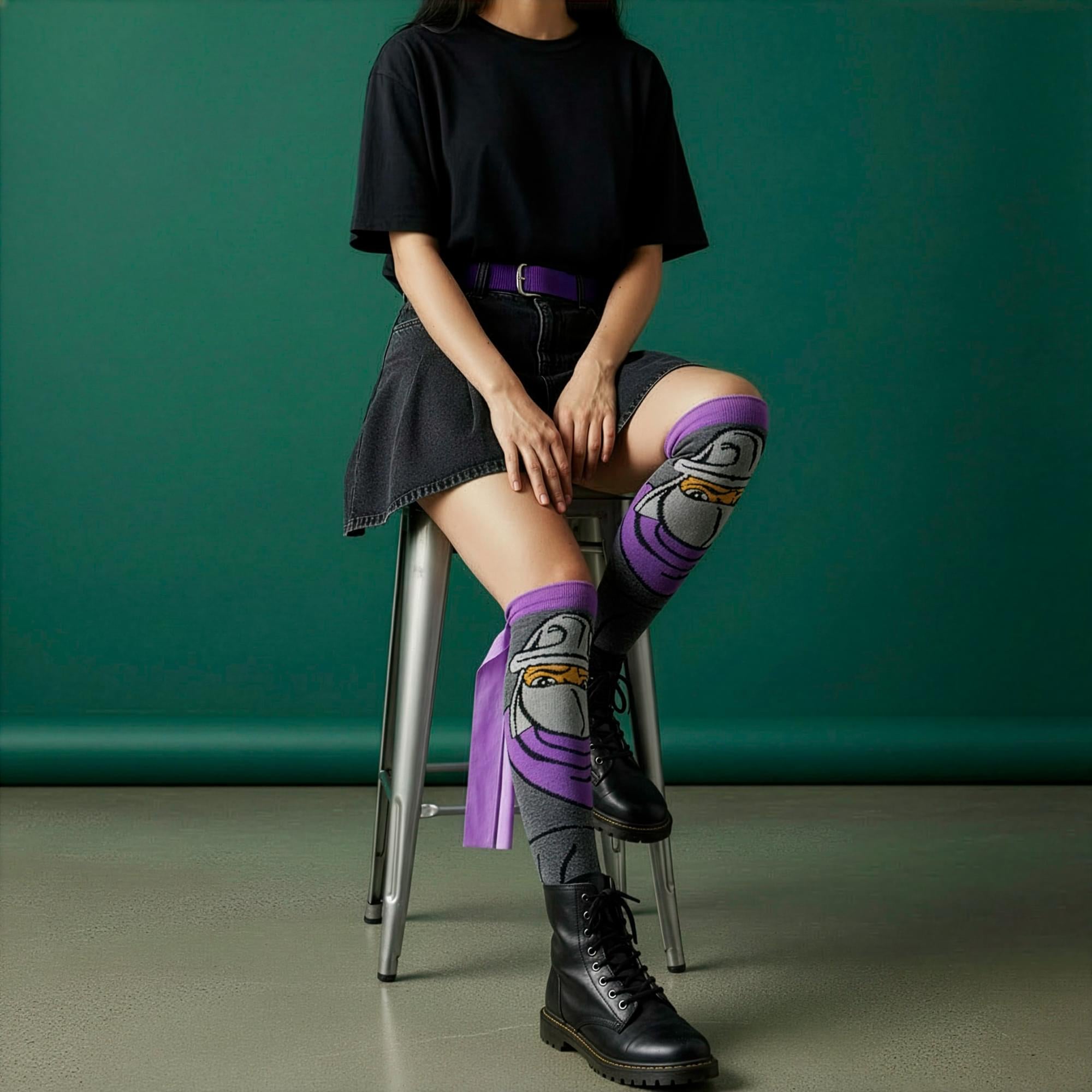 Teenage Mutant Ninja Turtles Shredder Caped Women's Knee High Socks