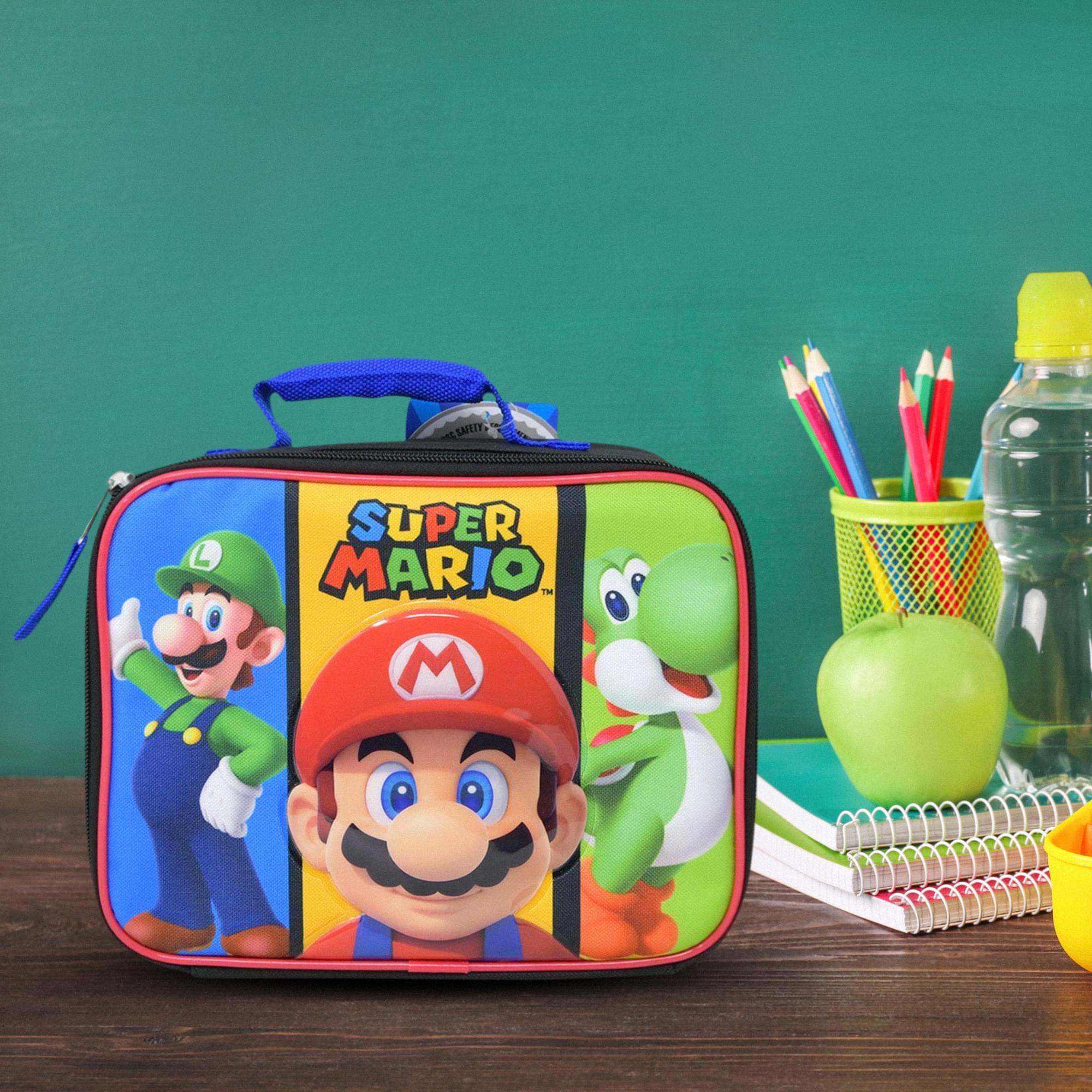 Super Mario Rectangle Lunch Bag | 9.5 x 3.5 x 8 Inches
