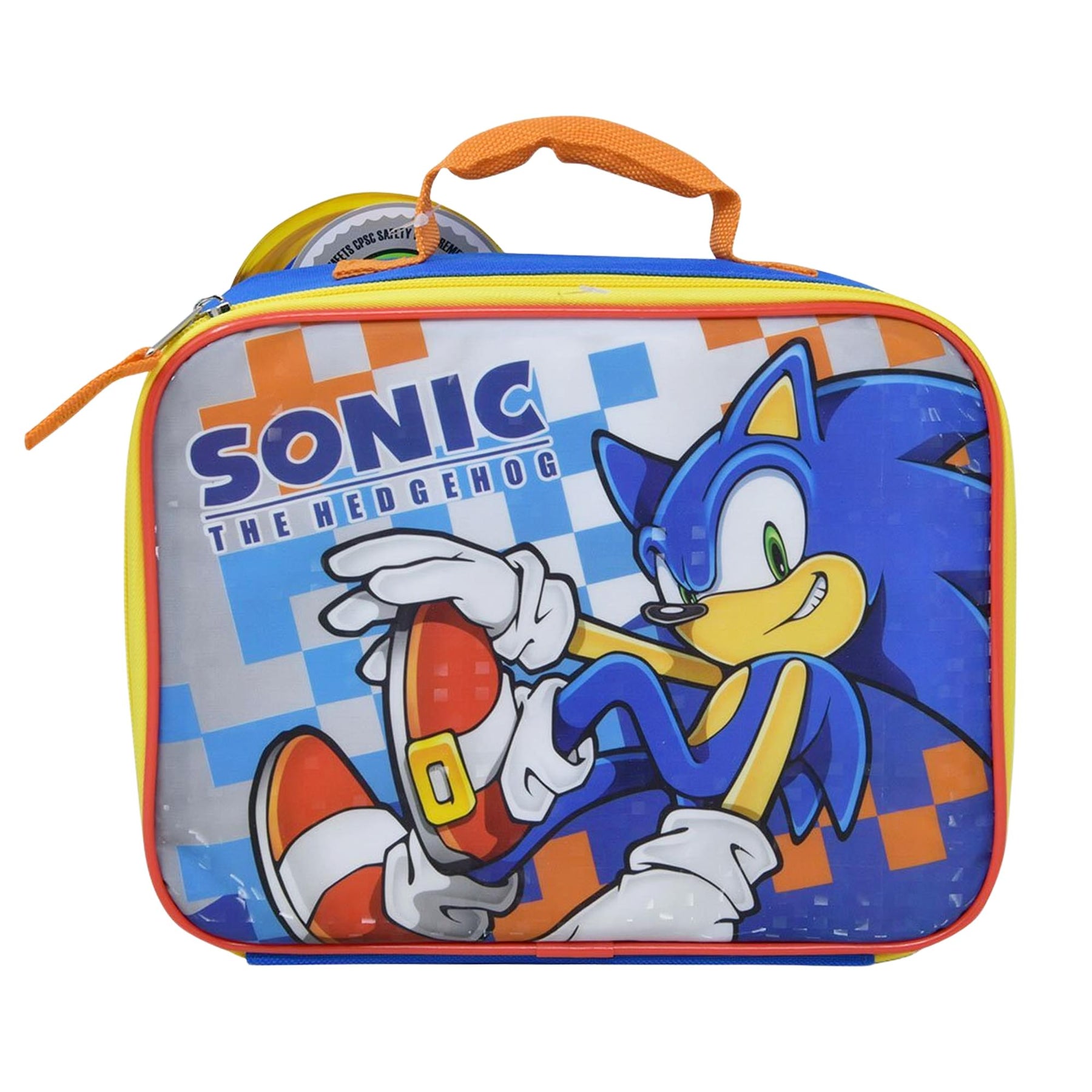 Sonic The Hedgehog Rectangle Lunch Bag | 9.5 x 3 x 8 Inches
