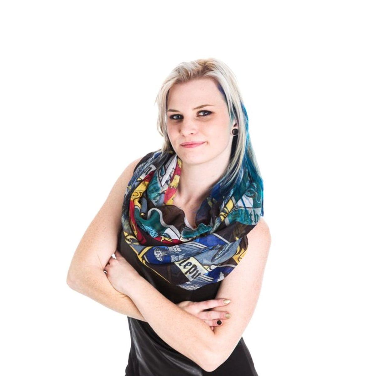 Harry Potter Crests Infinity Viscose Scarf