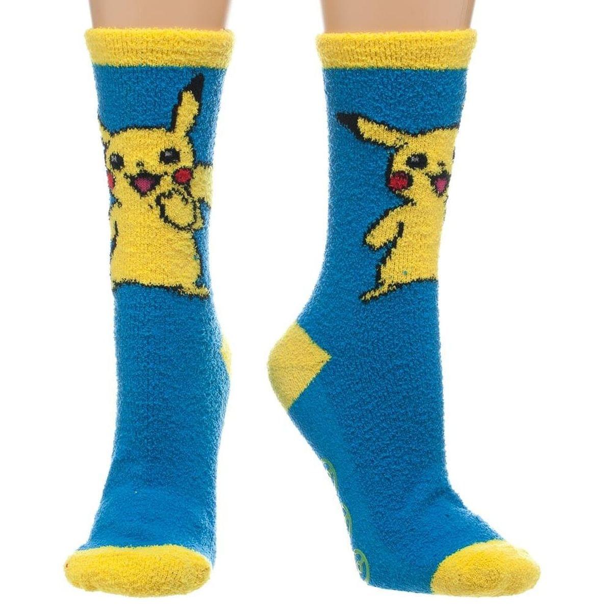 Pokemon Pikachu Fuzzy Juniors Slipper Socks
