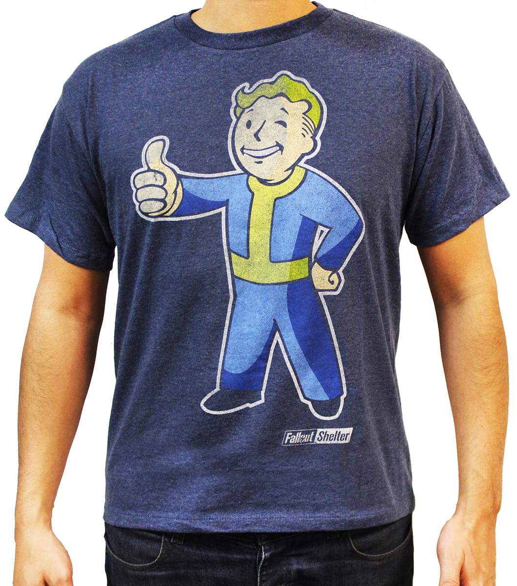 Fallout Vault Boy (Full) Thumbs Up Boy's Blue T-Shirt