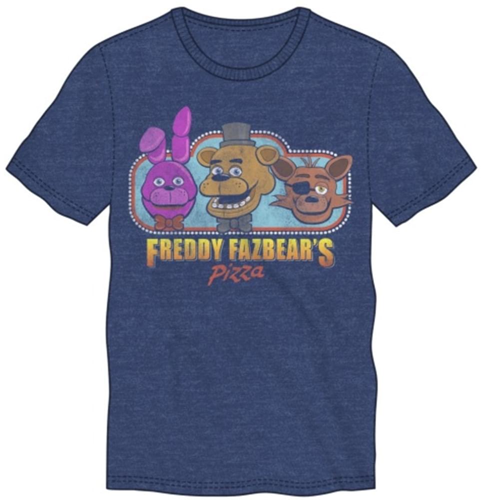 Five Nights at Freddys "Freddy Fazbear's Pizza" Blue Men's T-Shirt