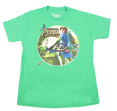 Legend of Zelda: Breath of the Wild Link with Bow Green Youth T-Shirt