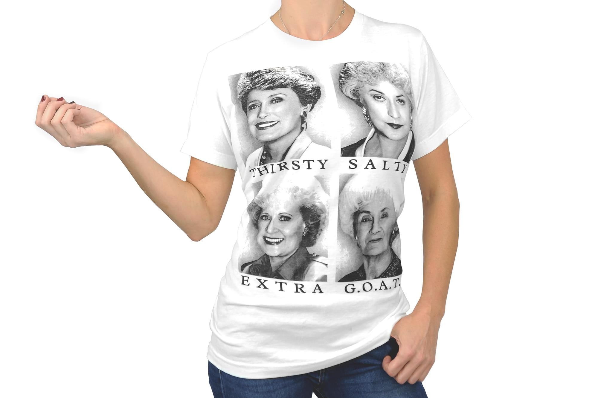 The Golden Girls Graphic Slang Adult White T-Shirt