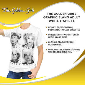 The Golden Girls Graphic Slang Adult White T-Shirt