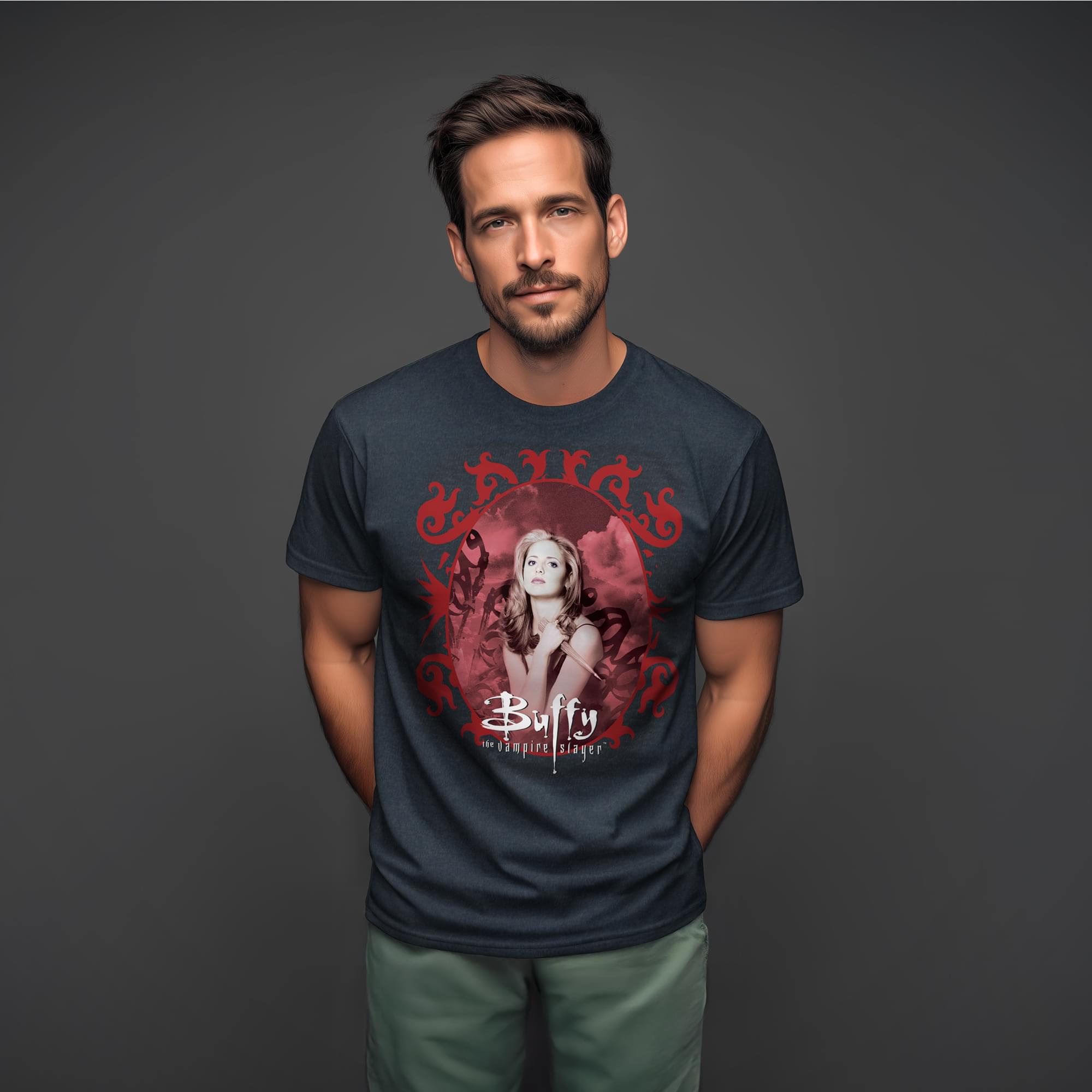 Buffy The Vampire Slayer In Oval Frame T-Shirt