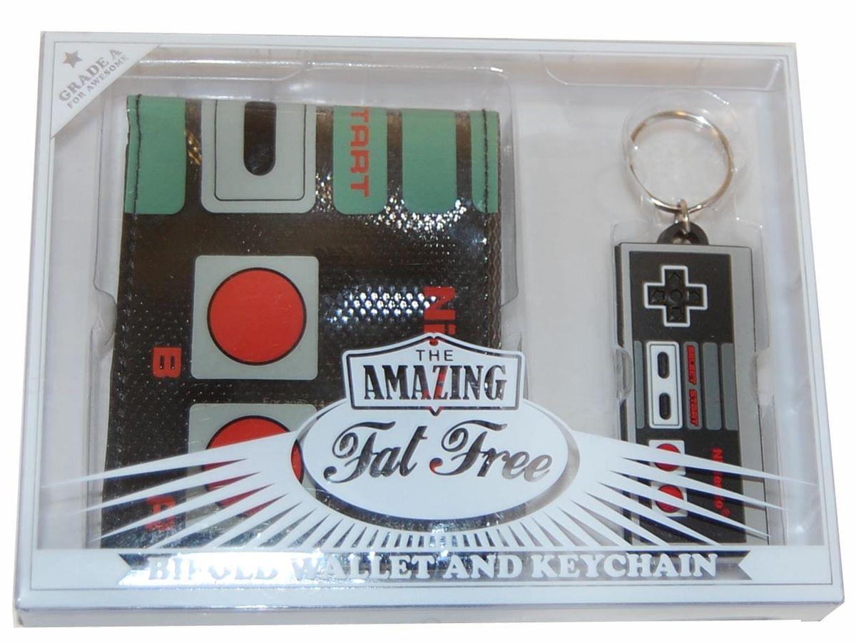 Nintendo Fat Free Controller Bi-fold Wallet & Keychain Combo | Free Sh