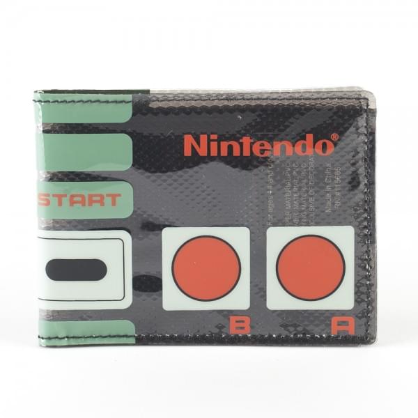 Nintendo Controller Thin Black Bi-Fold Wallet