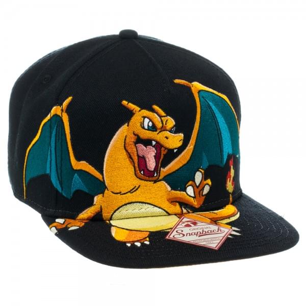 Pokemon Charizard Black Snapback Hat