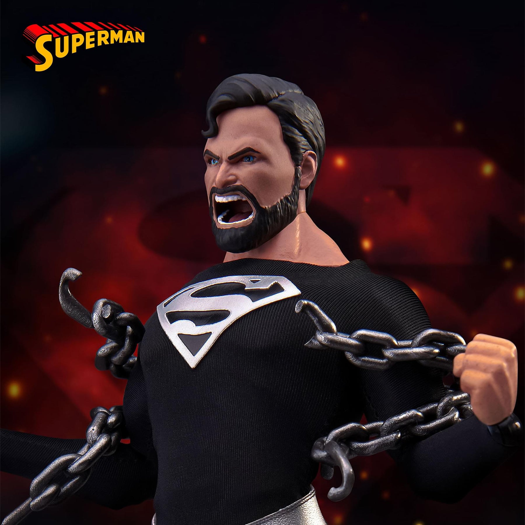 DC Comics Dynamic 8ction Heroes | DAH-45SP Superman (Black Suit Ver.)