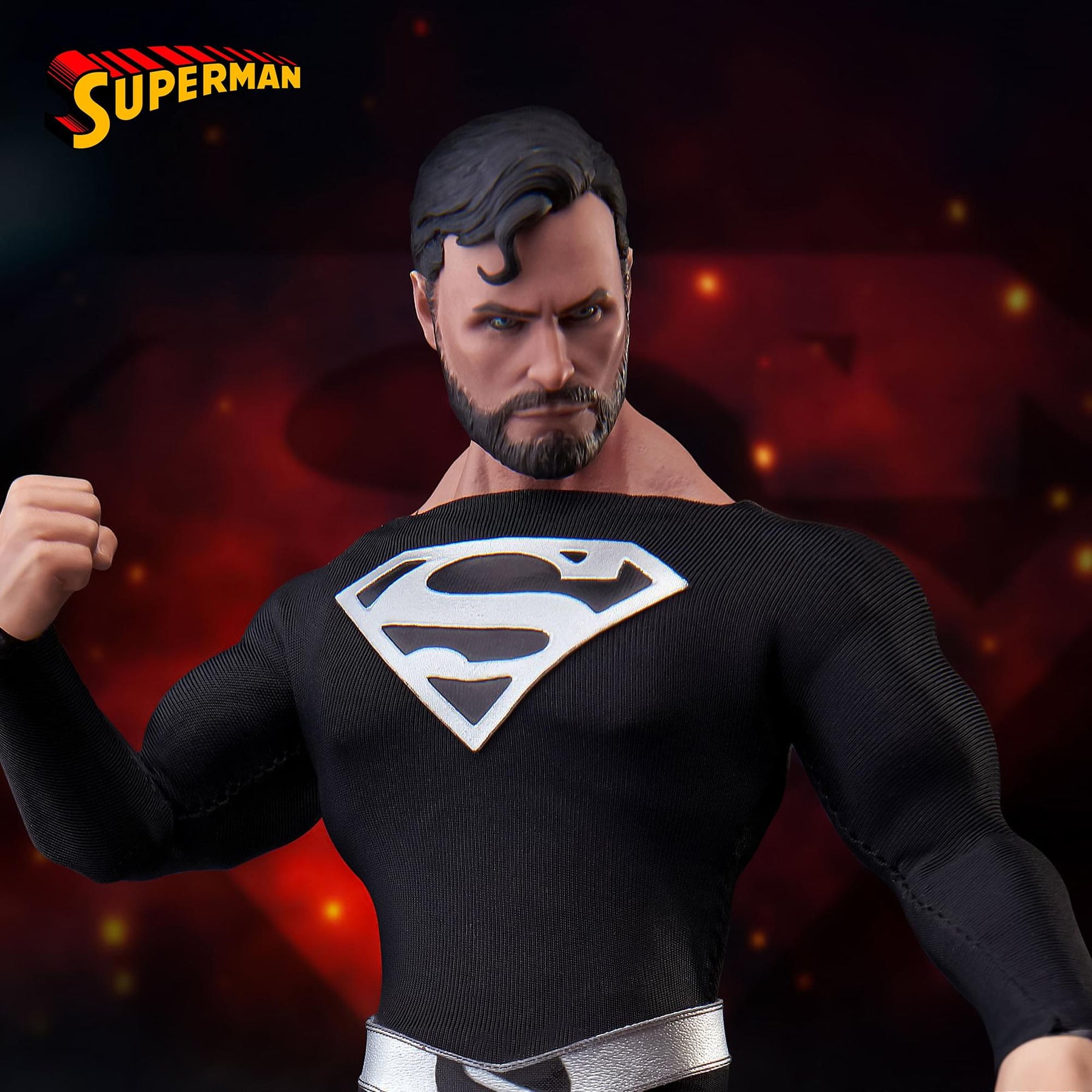 DC Comics Dynamic 8ction Heroes | DAH-45SP Superman (Black Suit Ver.)