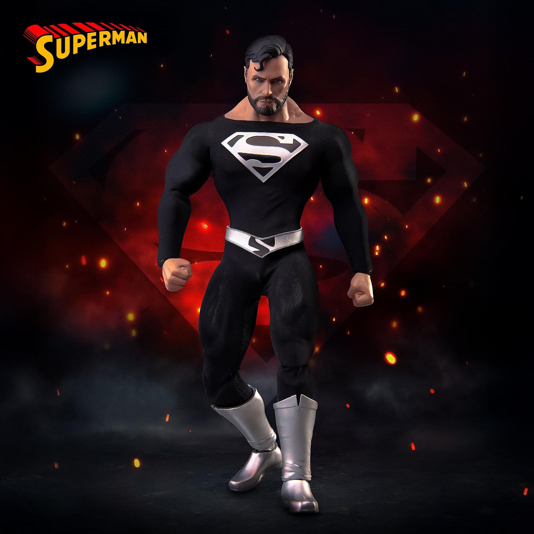 DC Comics Dynamic 8ction Heroes | DAH-45SP Superman (Black Suit Ver.)