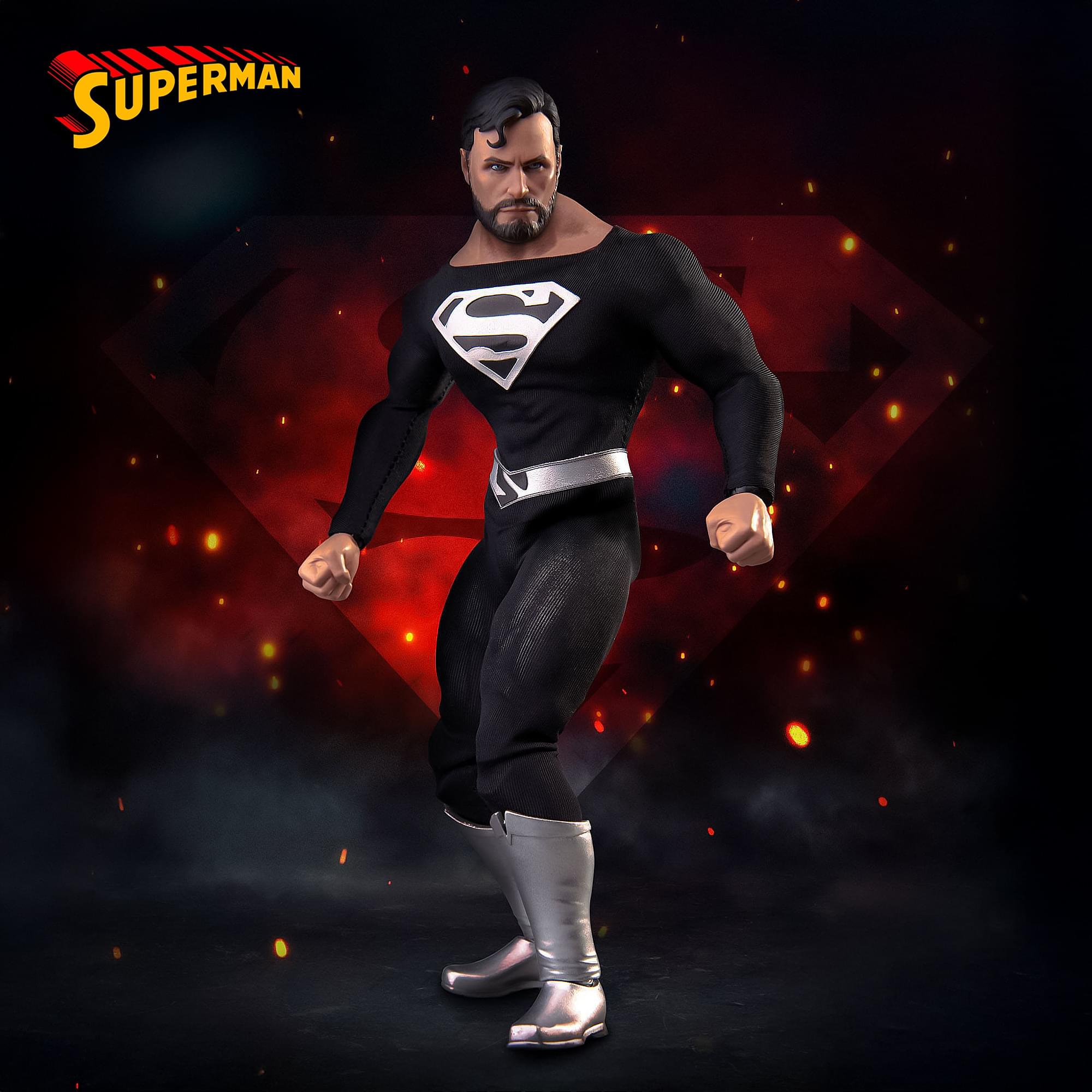 DC Comics Dynamic 8ction Heroes | DAH-45SP Superman (Black Suit Ver.)