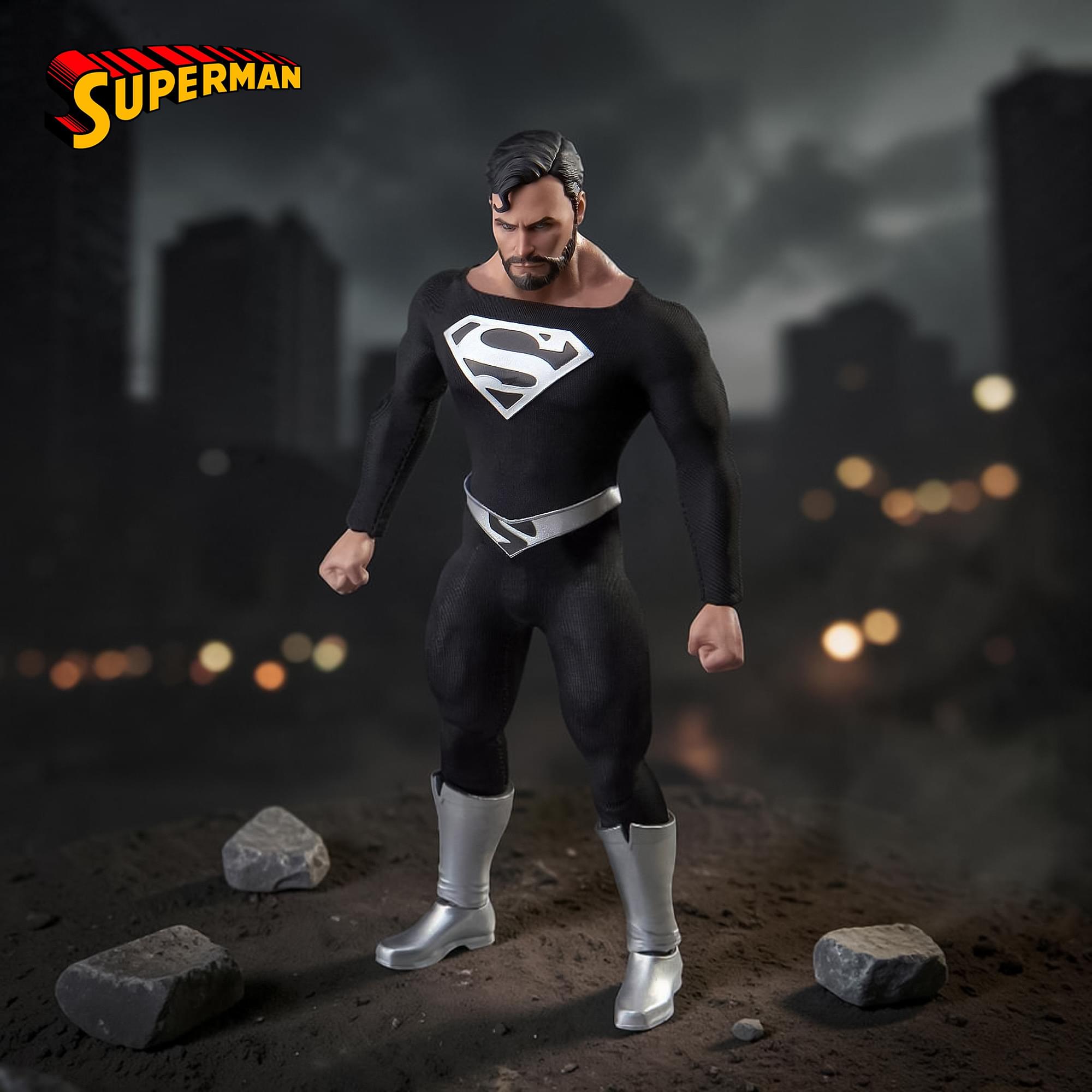 DC Comics Dynamic 8ction Heroes | DAH-45SP Superman (Black Suit Ver.)