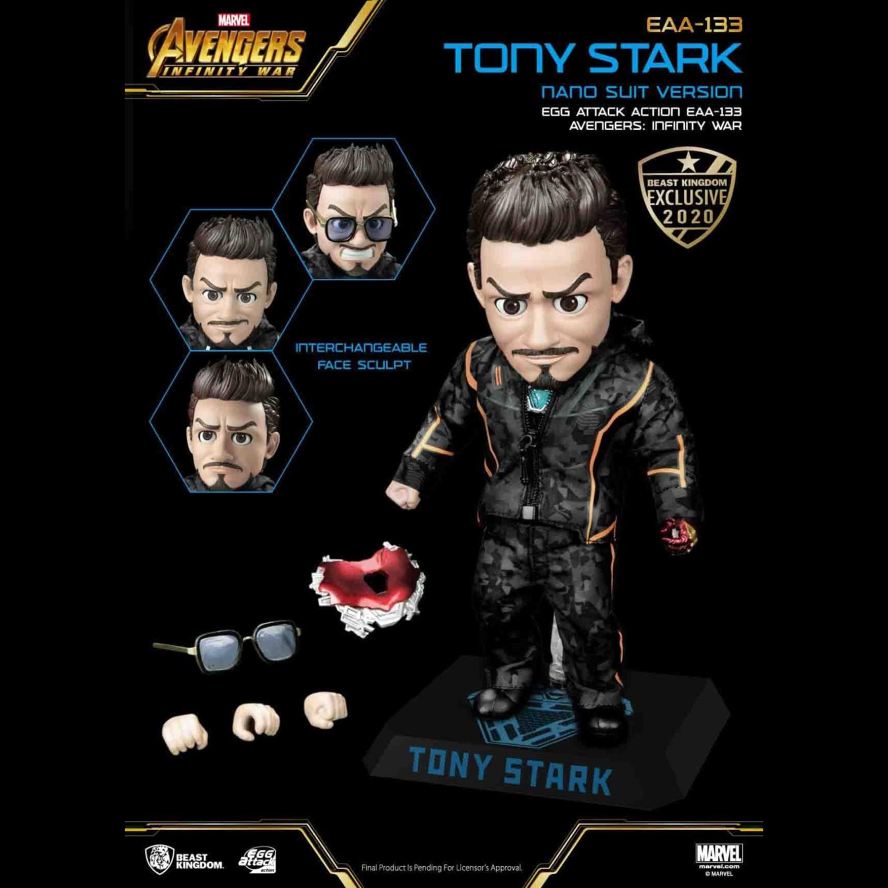 Marvel Egg Attack Action Figure | Tony Stark Nano Suit