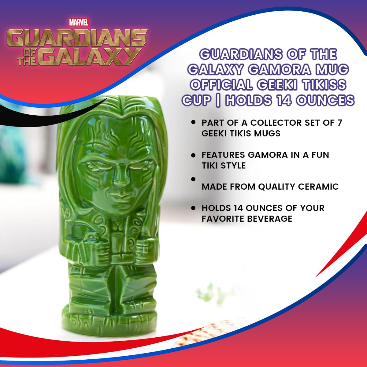 Geeki Tikis Guardians Of The Galaxy Gamora Ceramic Mug | Holds 14 Ounces