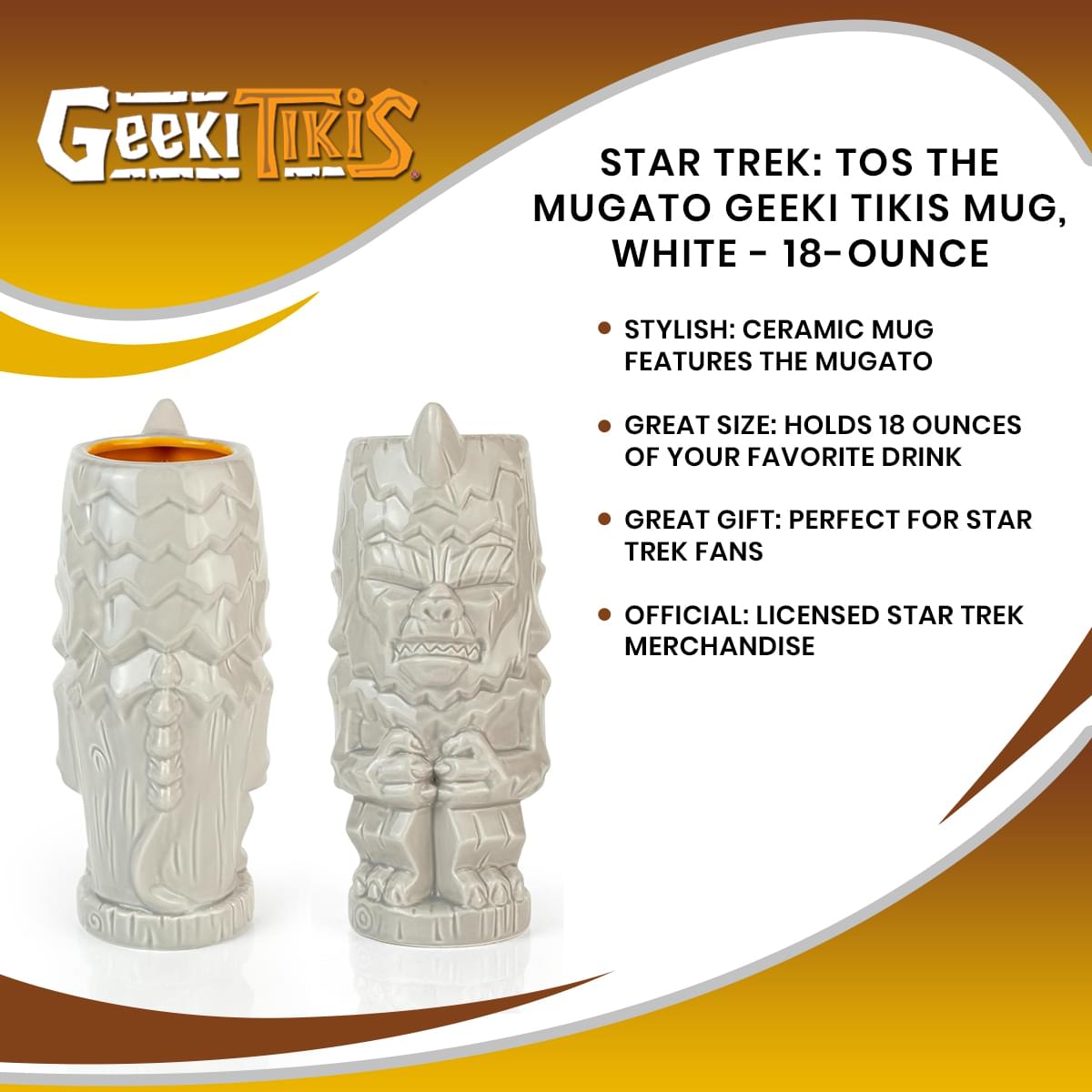 Geeki Tikis Star Trek: The Original Series Mugato Ceramic Mug | Holds 18 Ounces