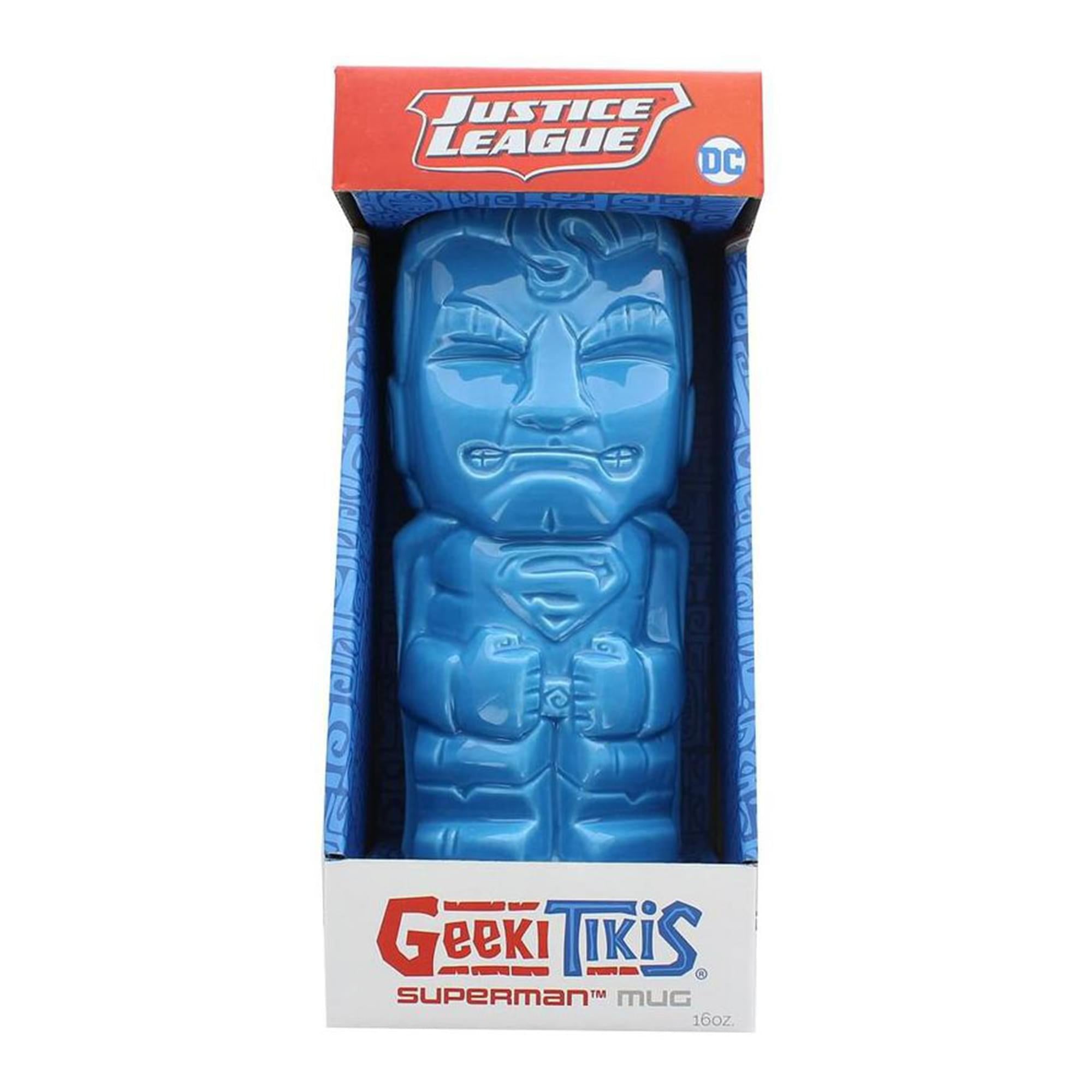 Geeki Tikis DC Comics Superman Blue Ceramic Mug | Holds 16 Ounces