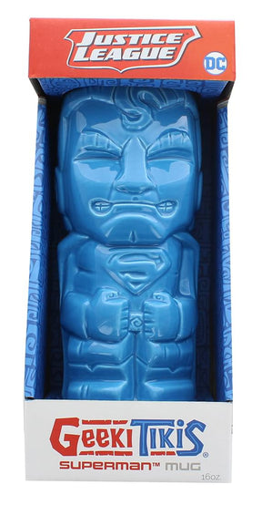 Geeki Tikis DC Comics Superman Blue Ceramic Mug | Holds 16 Ounces